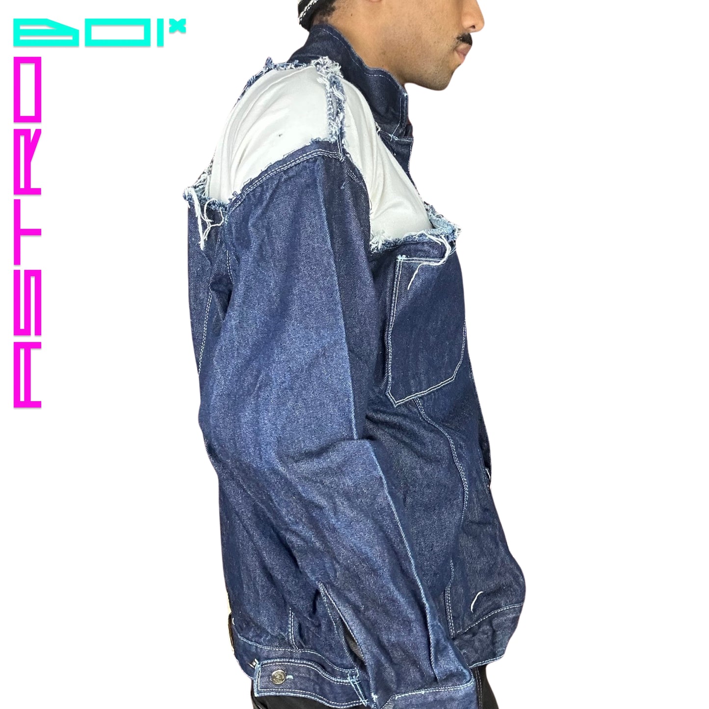 ASTROBOI* DECONSTRUCTED DENIM CARTOON JACKET _ MEDIUM