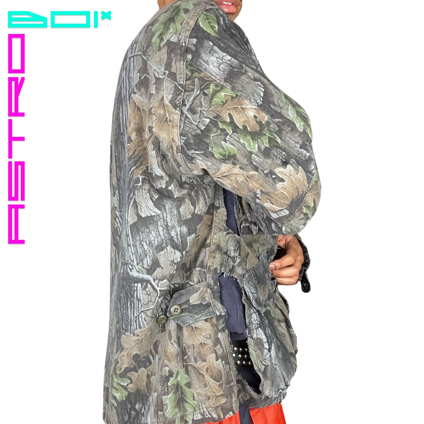 ASTROBOI* DECONSTRUCTED REAL TREE UTILITY JACKET
