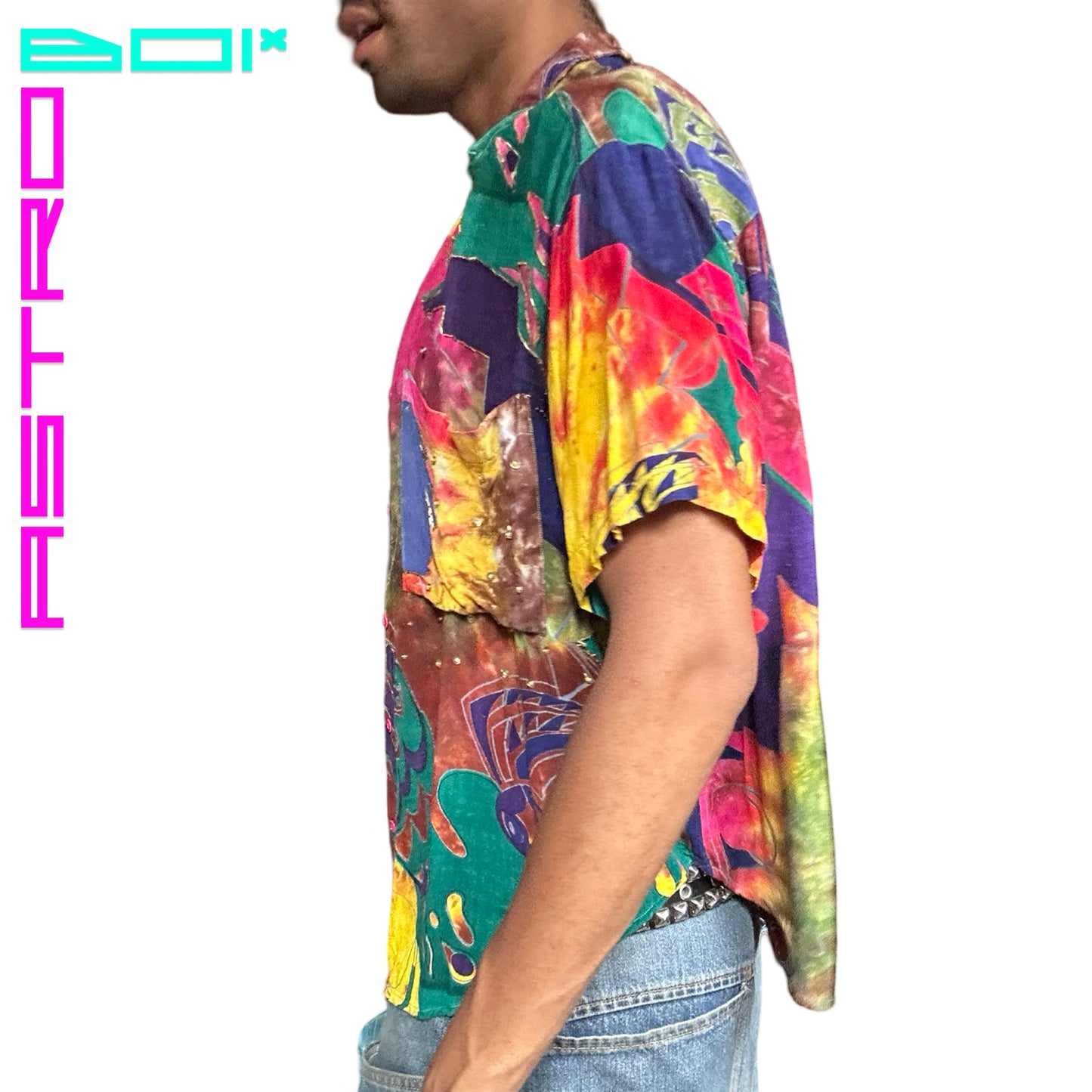 VINTAGE 90s TECHNICOLOR SEQUIN SHIRT