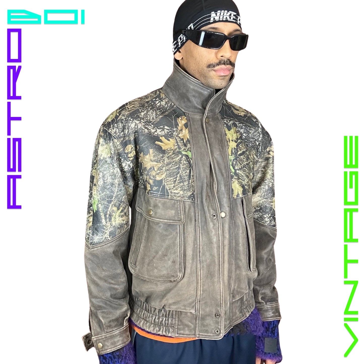 WEBER REAL TREE BOMBER BOMBER JACKET_ BROWN_ XL