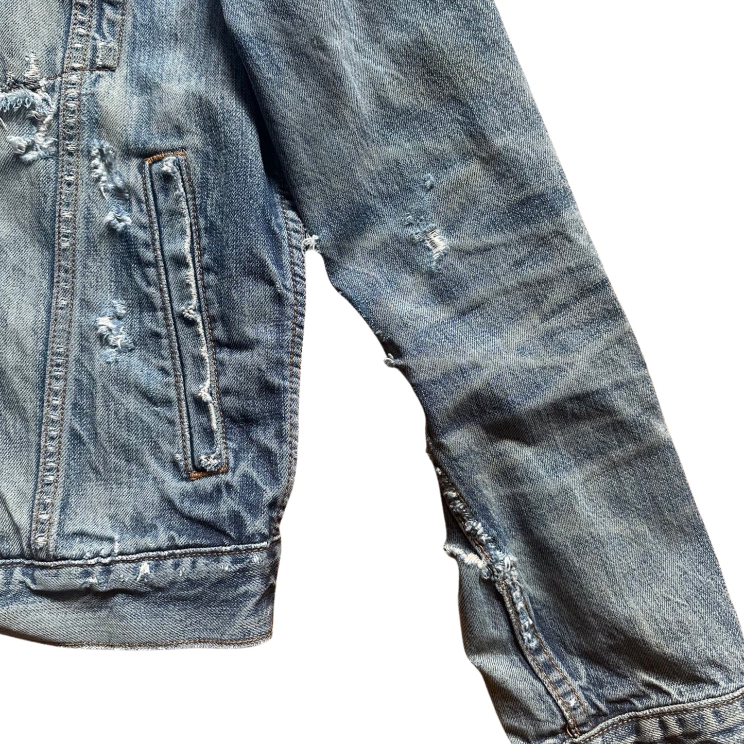 ASTROBOI* GAP DISTRESSED DENIM JACKET _ SMALL
