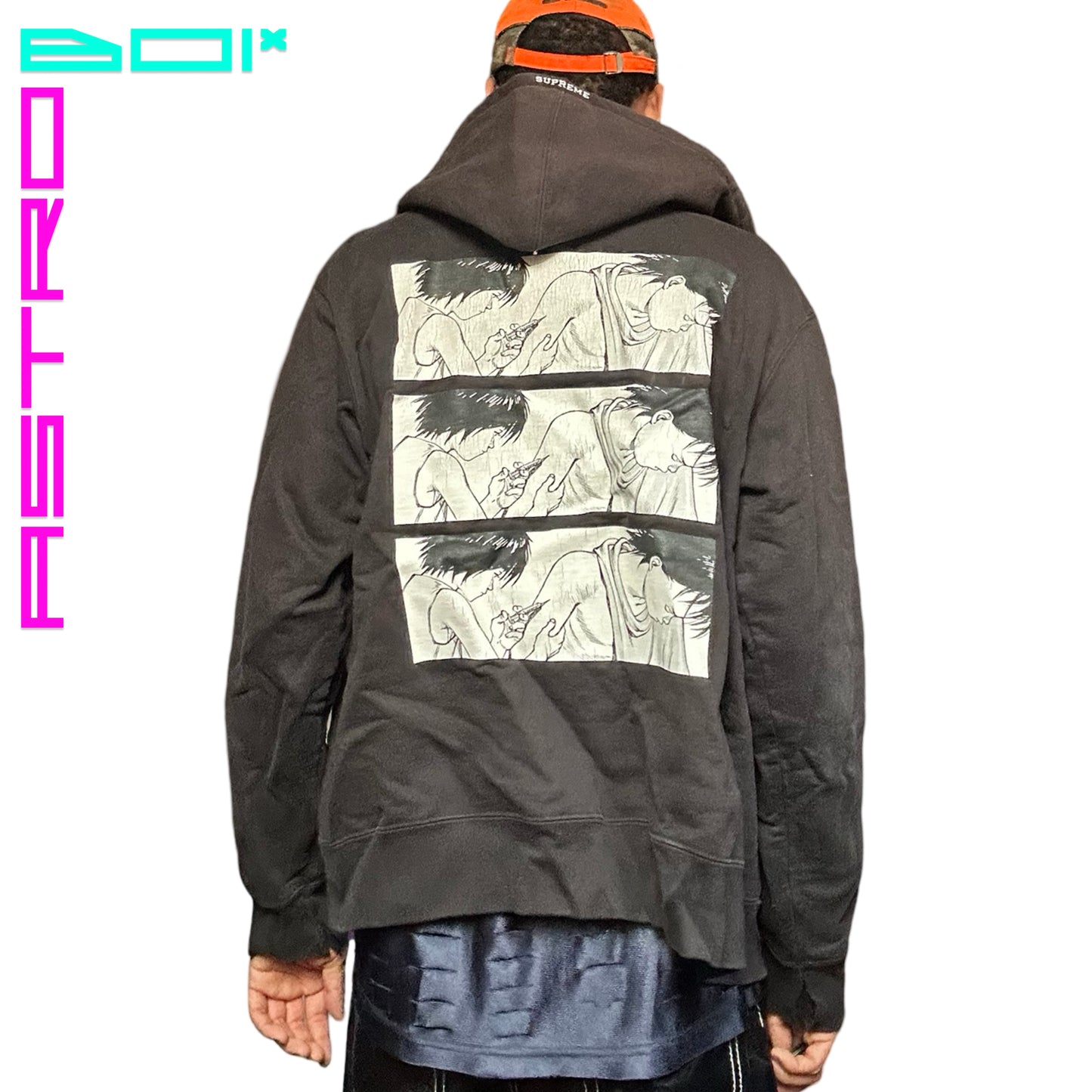 Supreme x Akira Black Oversized Anime Sweatshirt - XL