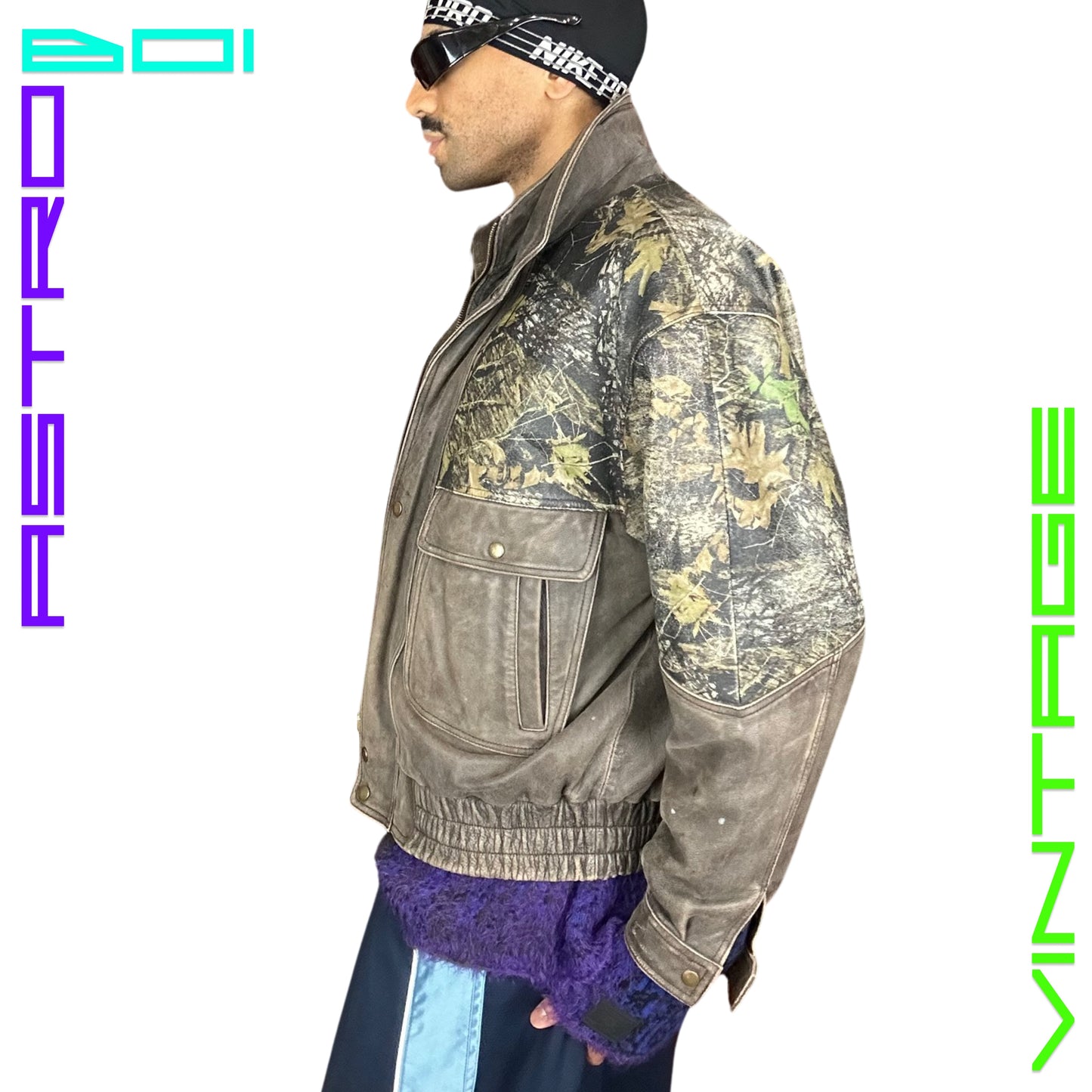 WEBER REAL TREE BOMBER BOMBER JACKET_ BROWN_ XL