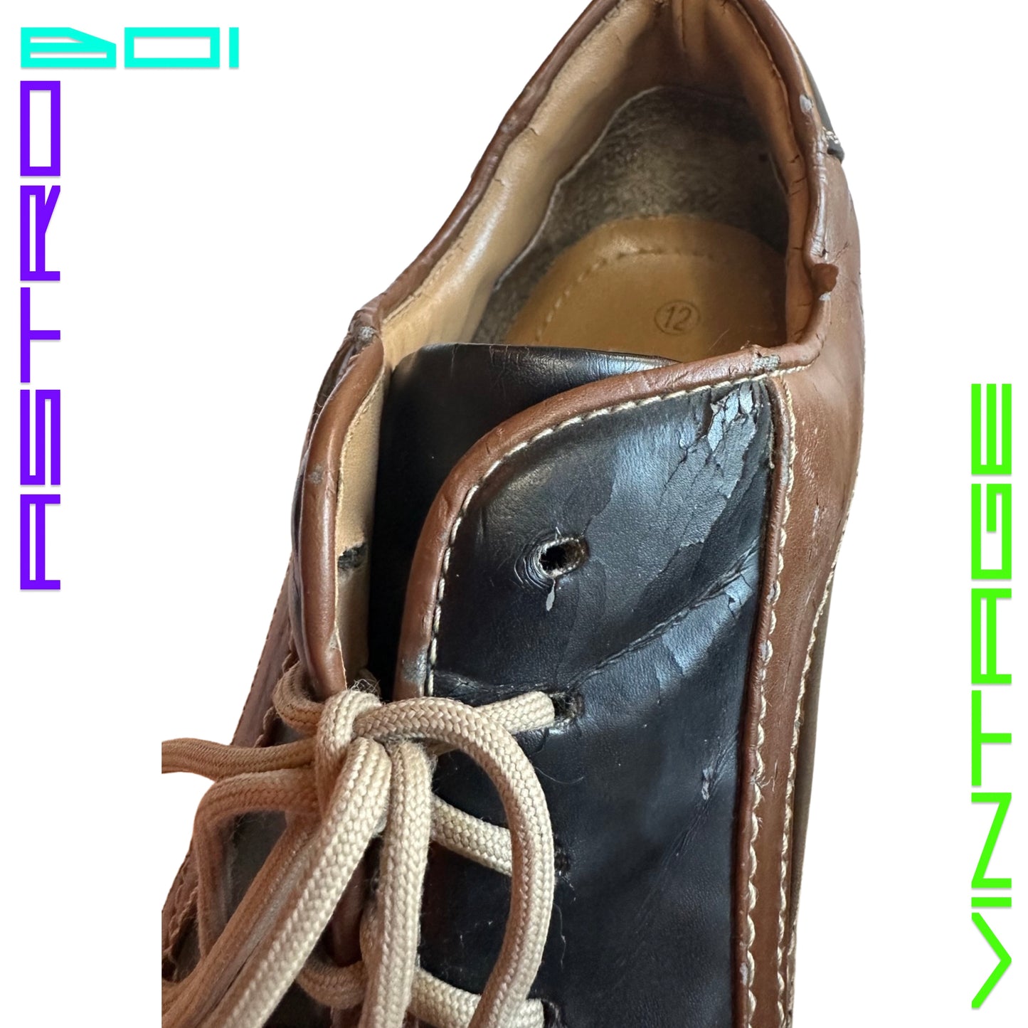 VINTAGE PHYS.SCI FAUX LEATHER CHUNKY BOWLING SHOES