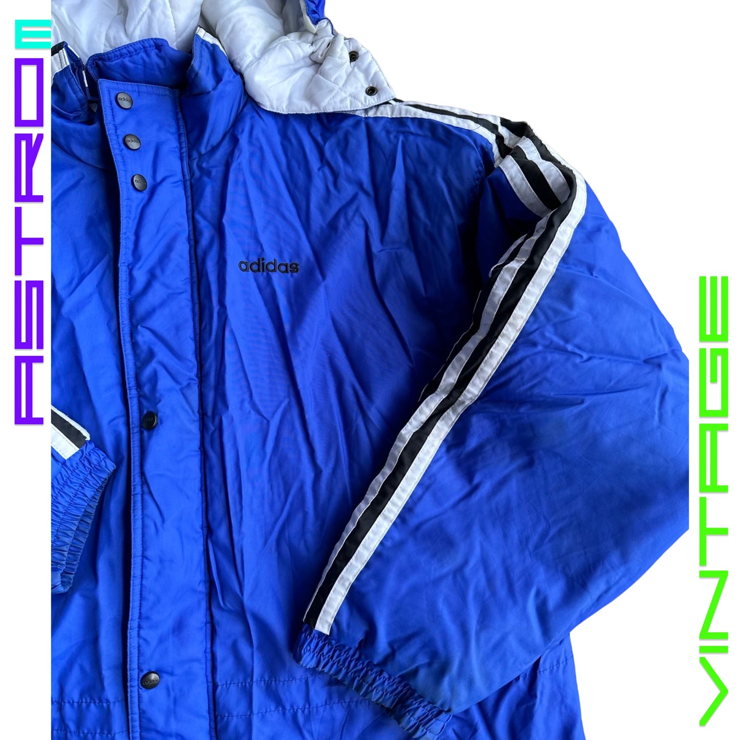 ADIDAS PUFFER DUFFLE COAT _ BLUE _ XXL