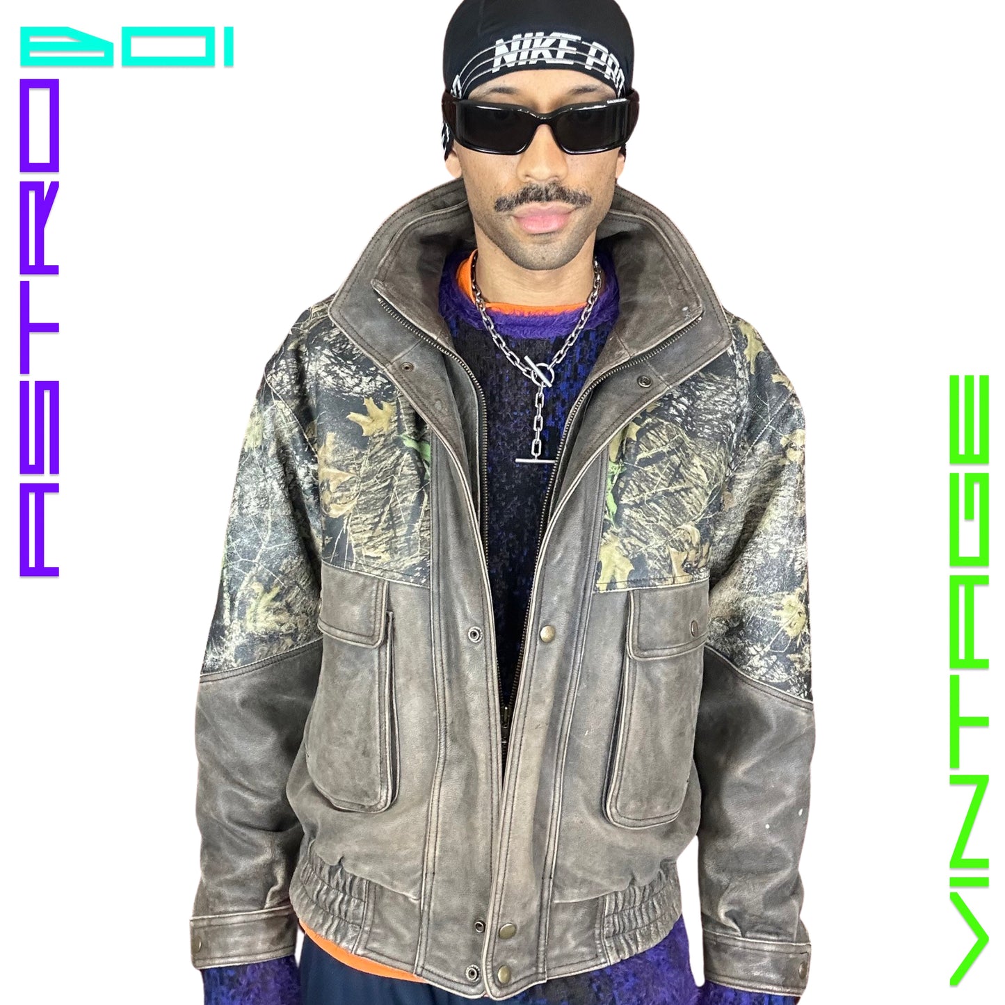 WEBER REAL TREE BOMBER BOMBER JACKET_ BROWN_ XL