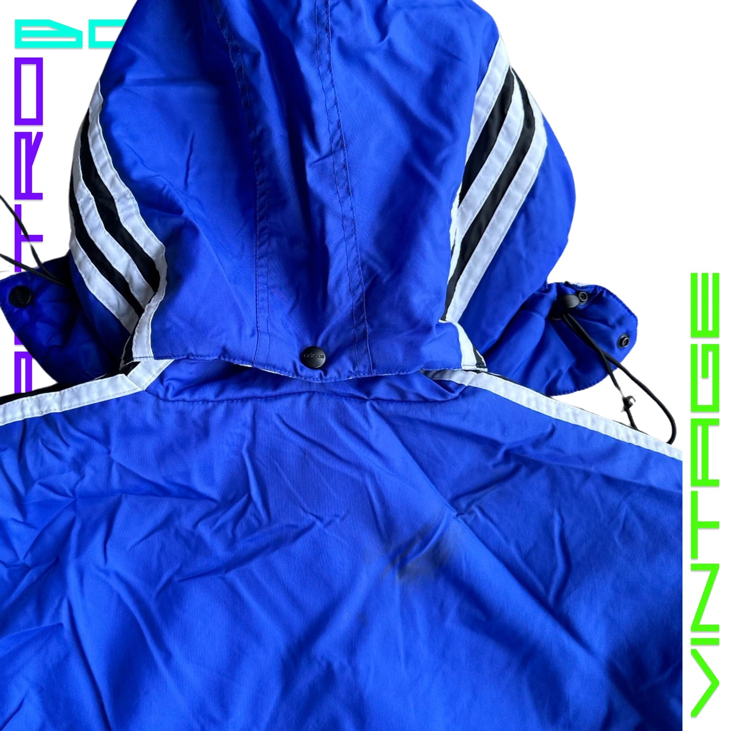ADIDAS PUFFER DUFFLE COAT _ BLUE _ XXL