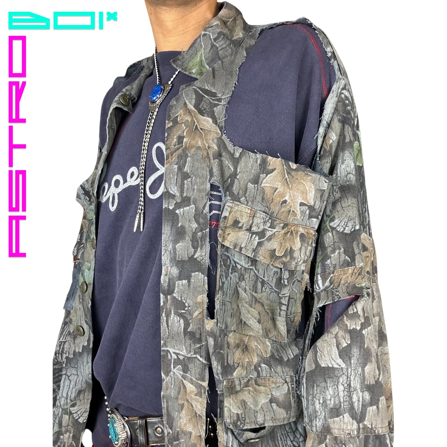 ASTROBOI* DECONSTRUCTED REAL TREE UTILITY JACKET