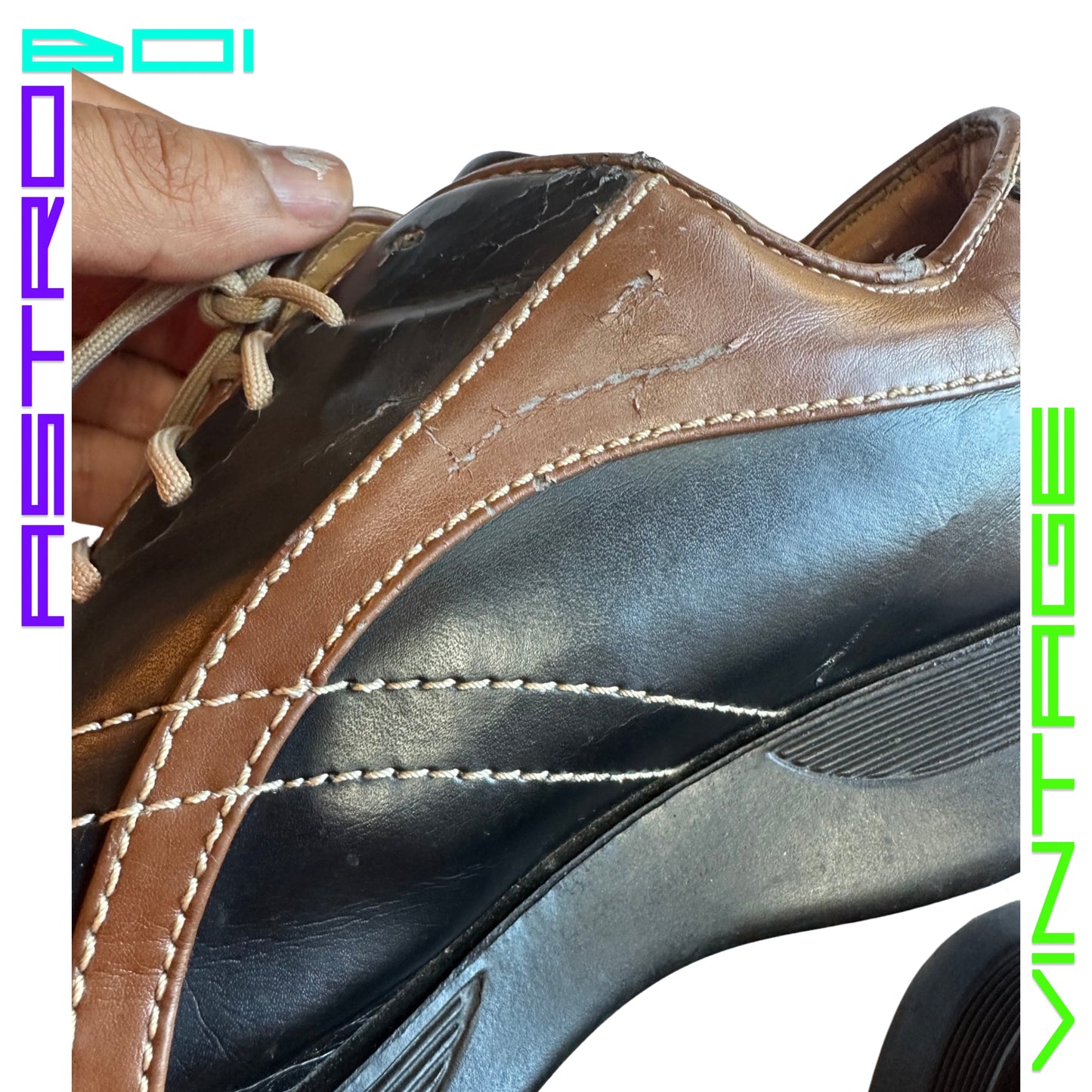 VINTAGE PHYS.SCI FAUX LEATHER CHUNKY BOWLING SHOES