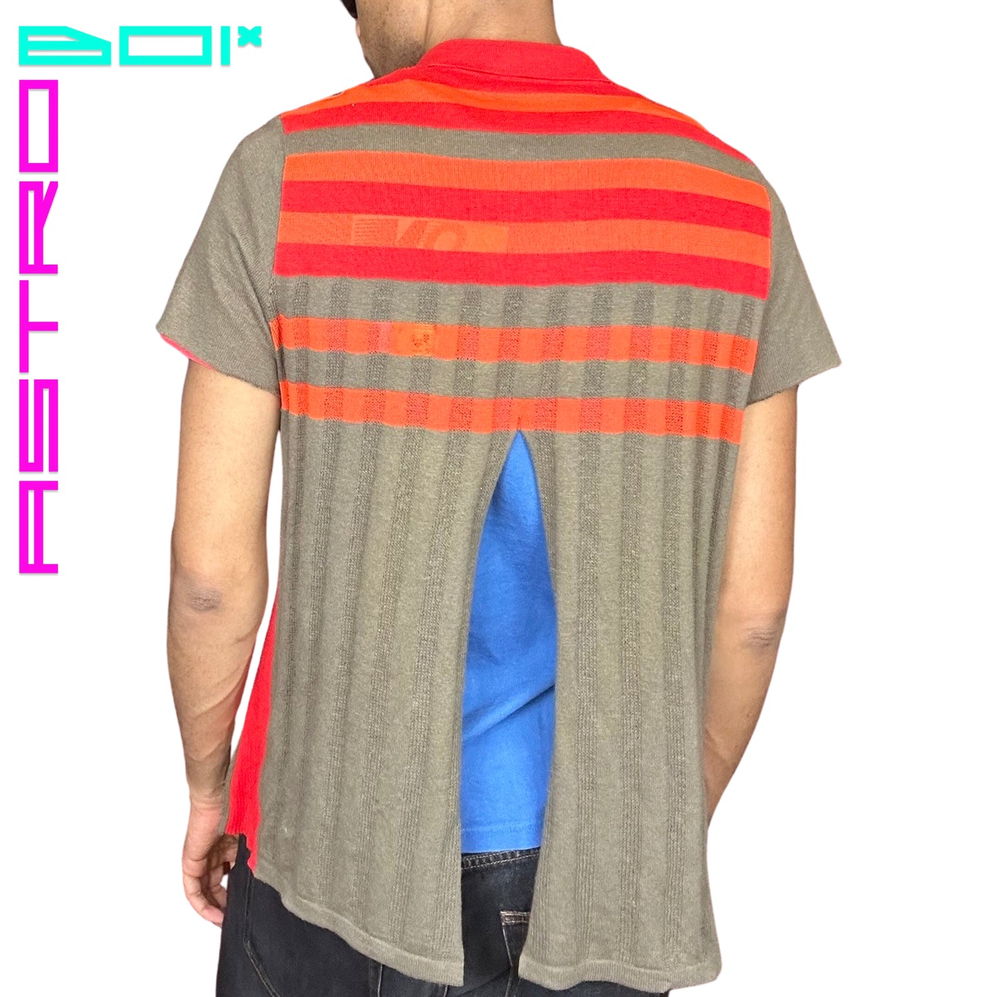 ASTROBOI* NUCLEAR KNIT POLO SWEATER _ XL