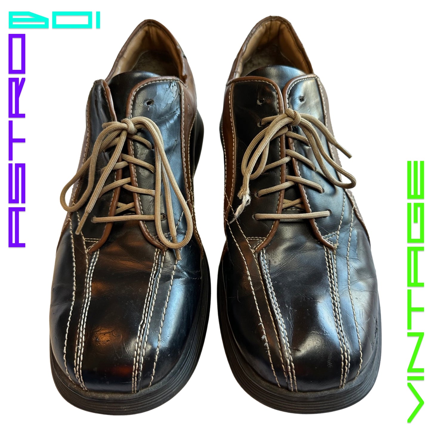 VINTAGE PHYS.SCI FAUX LEATHER CHUNKY BOWLING SHOES
