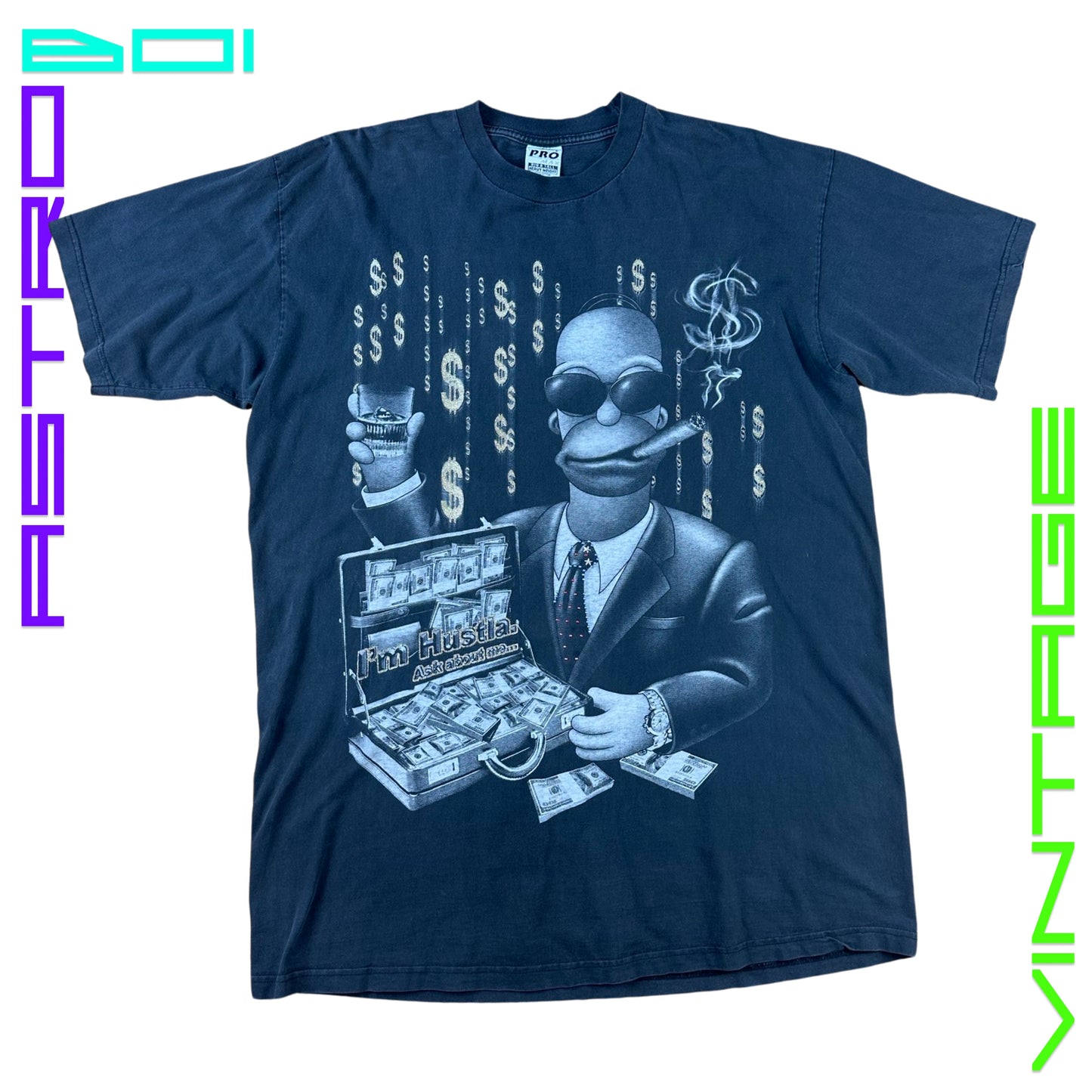 HOMER SIMPSON "I'M A HUSTLA ASK ABOUT ME" OVERSIZED T-SHIRT