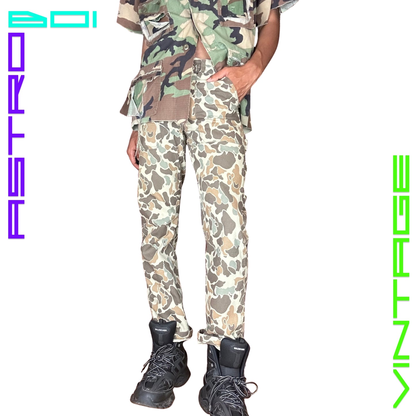 WALLACE & BARNES DUCK CAMOUFLAGE UTILITY PANTS _ 31x32