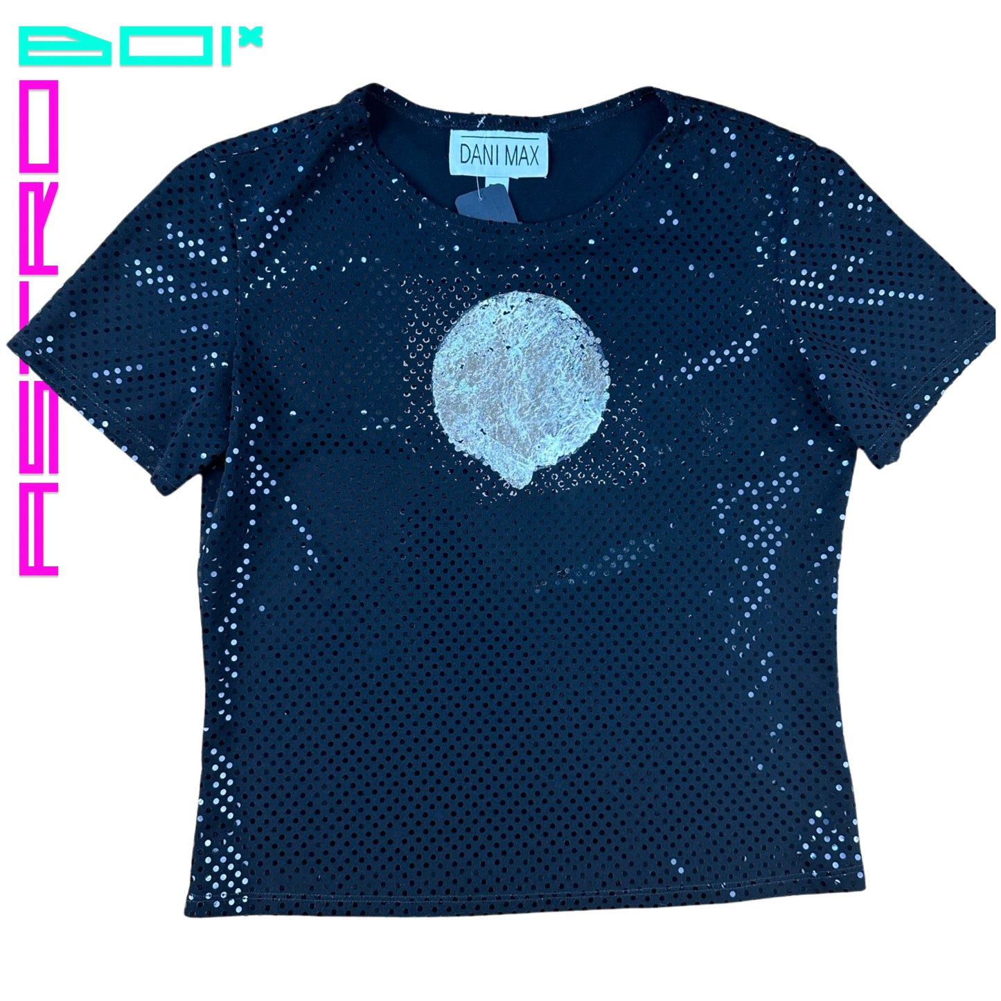 ASTROBOI* CUSTOMIZED 'FULL MOON' SEQUIN T-SHIRT