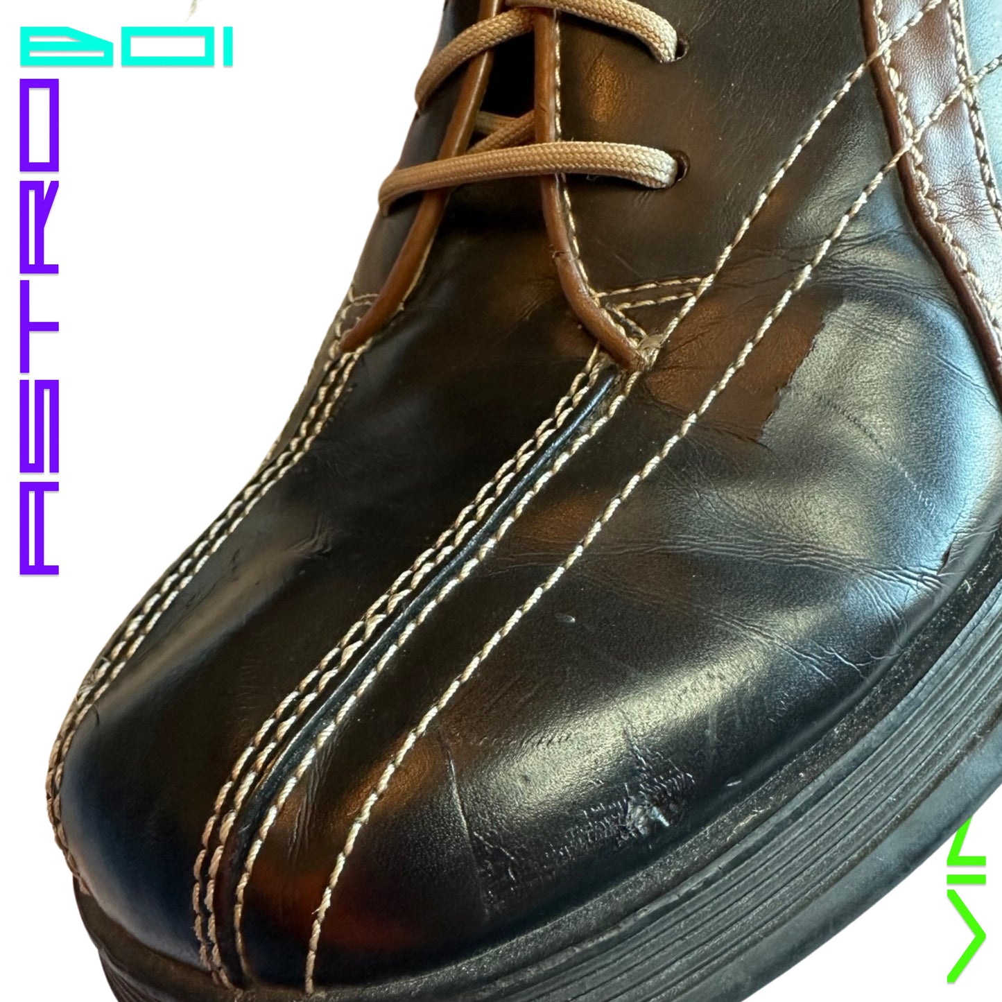 VINTAGE PHYS.SCI FAUX LEATHER CHUNKY BOWLING SHOES