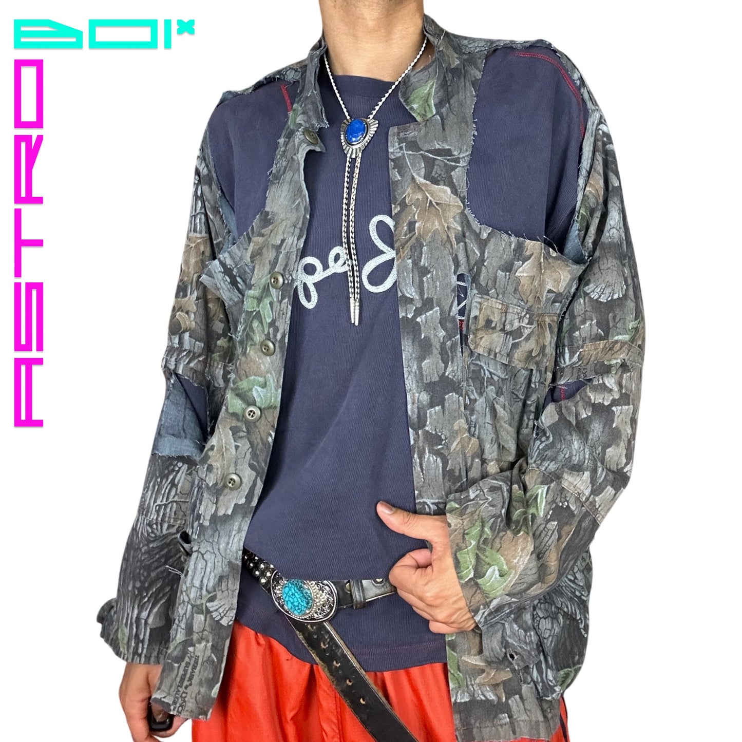ASTROBOI* DECONSTRUCTED REAL TREE UTILITY JACKET