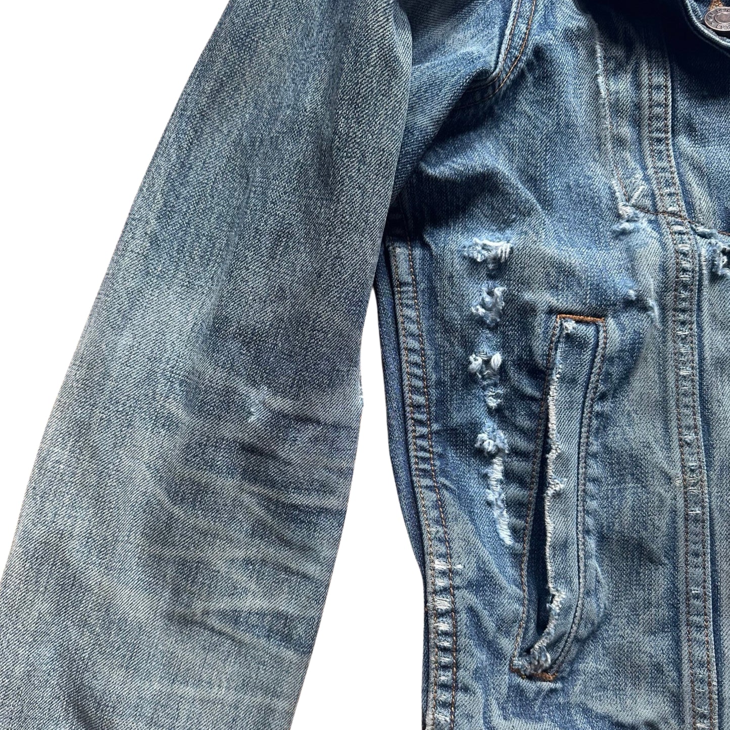 ASTROBOI* GAP DISTRESSED DENIM JACKET _ SMALL