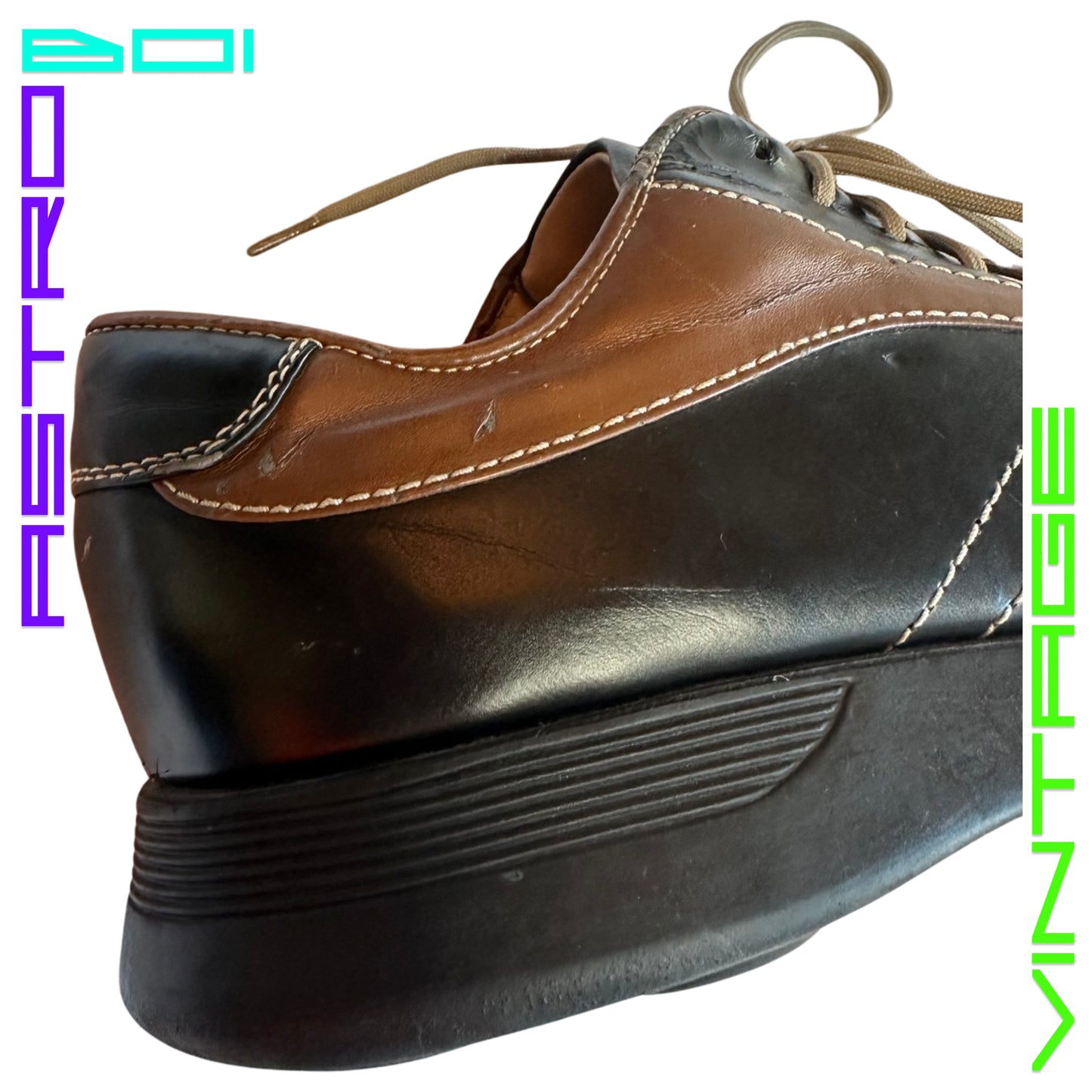 VINTAGE PHYS.SCI FAUX LEATHER CHUNKY BOWLING SHOES