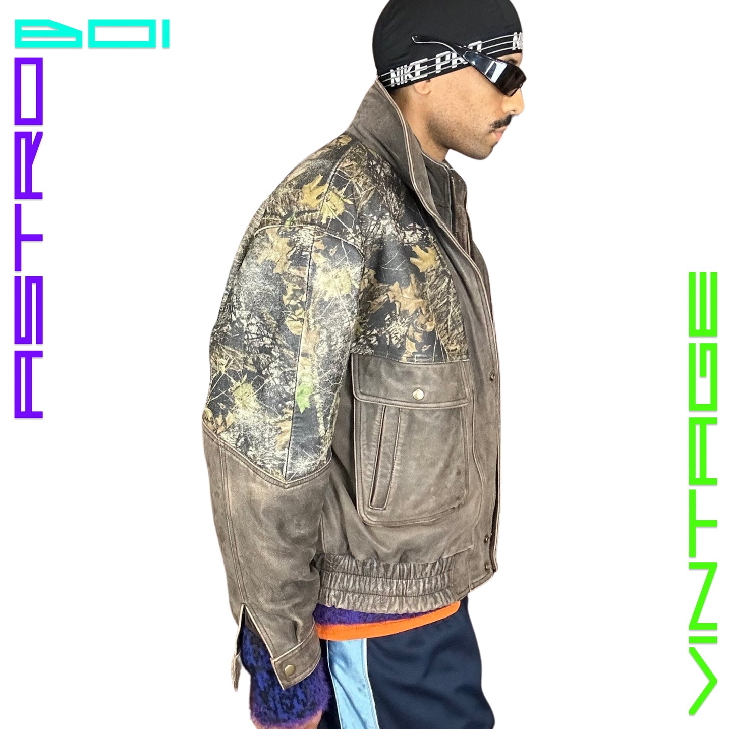 WEBER REAL TREE BOMBER BOMBER JACKET_ BROWN_ XL