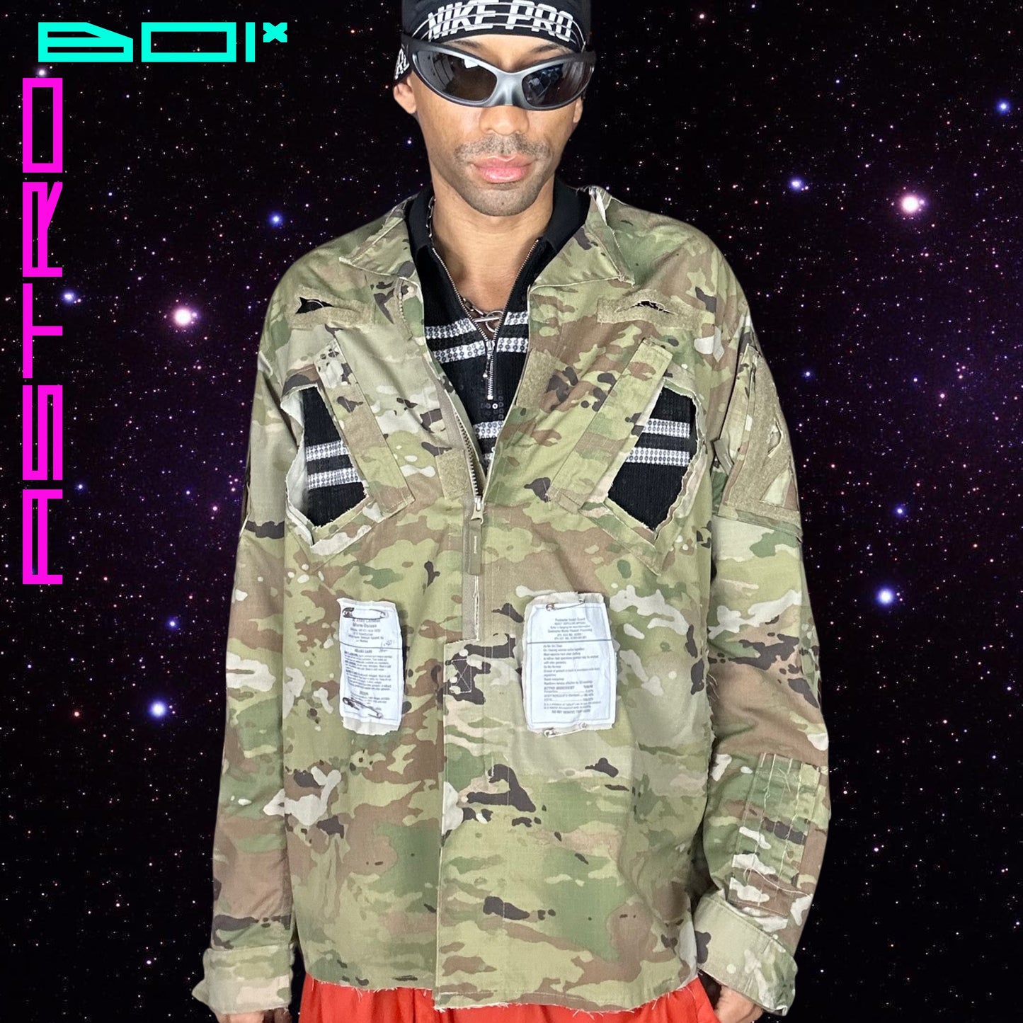 ASTROBOI* DECONSTRUCTED CAMOUFLAGE JACKET_ DESERT CAMOUFLAGE