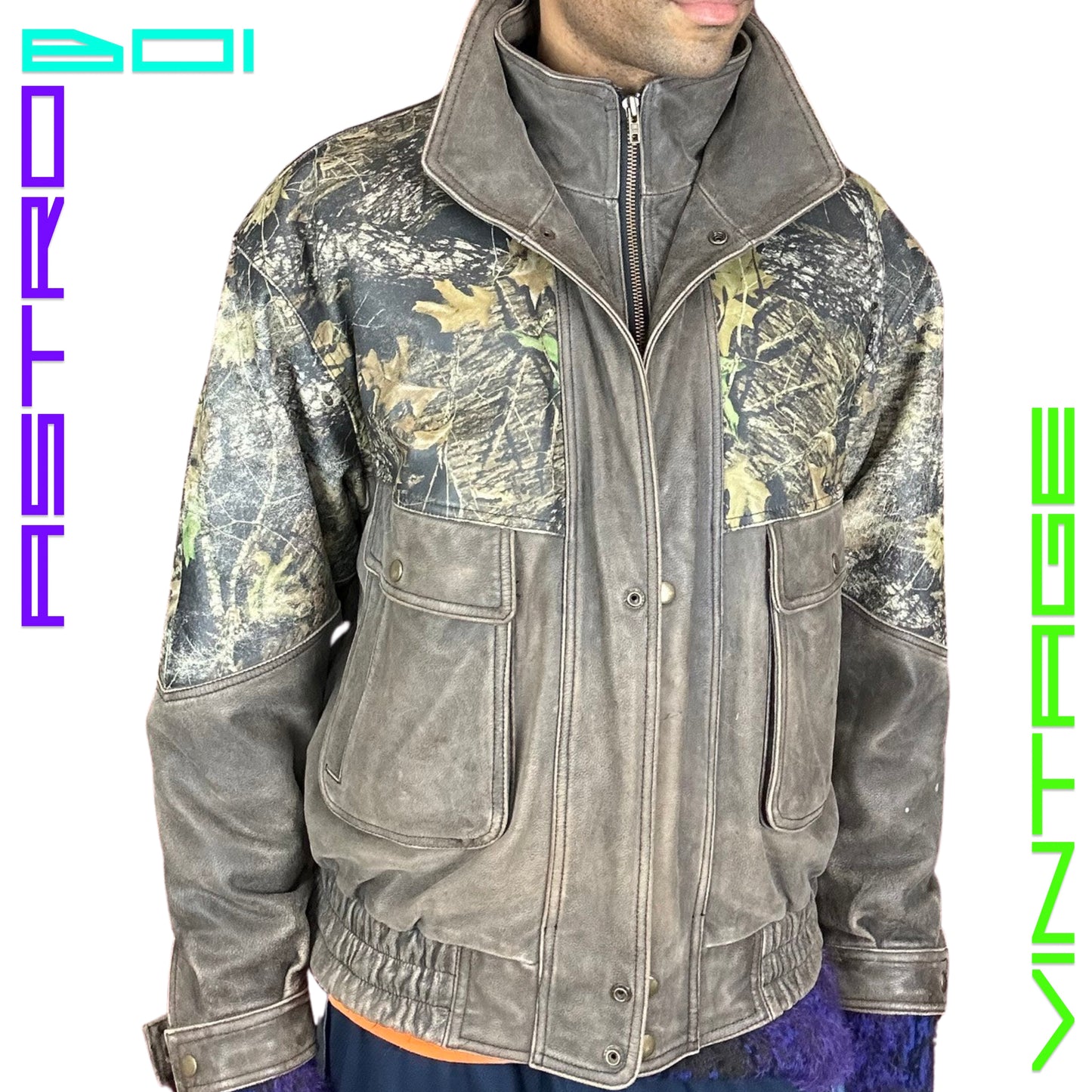 WEBER REAL TREE BOMBER BOMBER JACKET_ BROWN_ XL