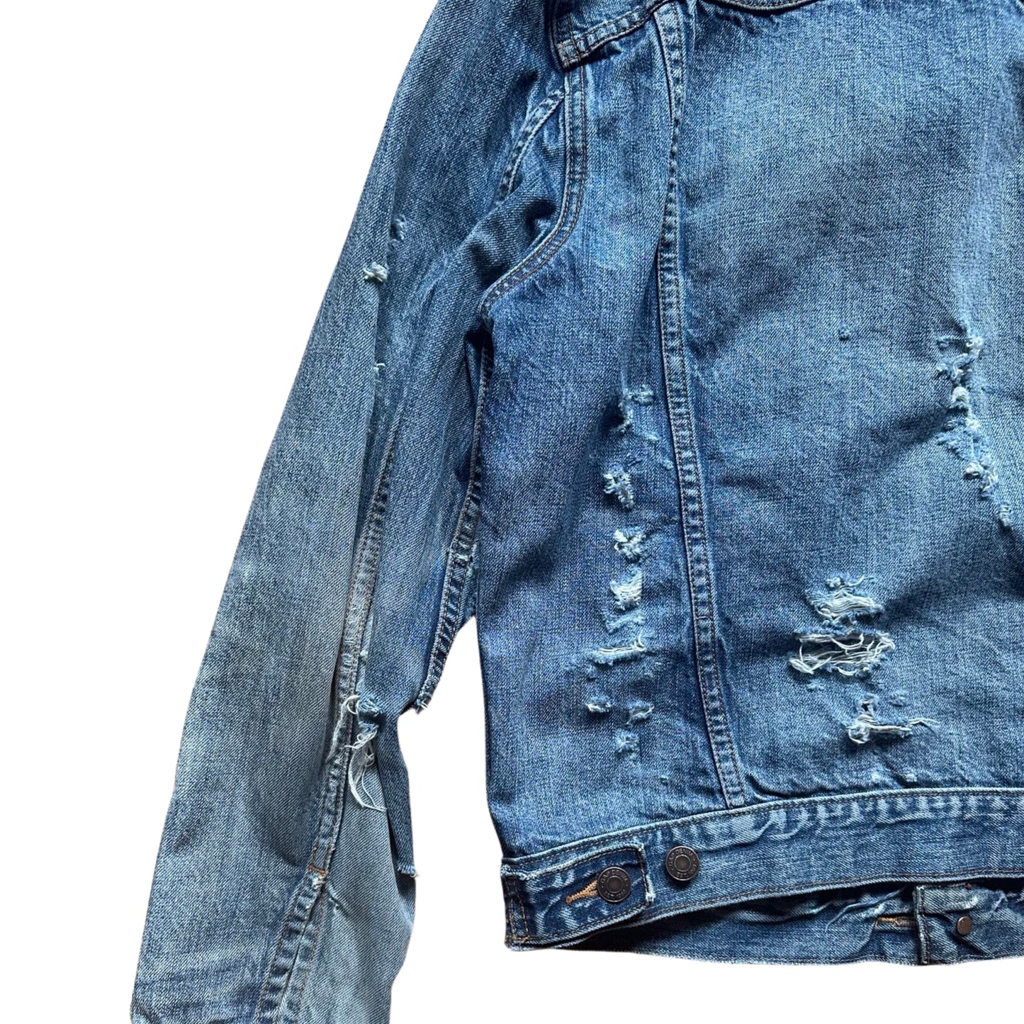 ASTROBOI* GAP DISTRESSED DENIM JACKET _ SMALL