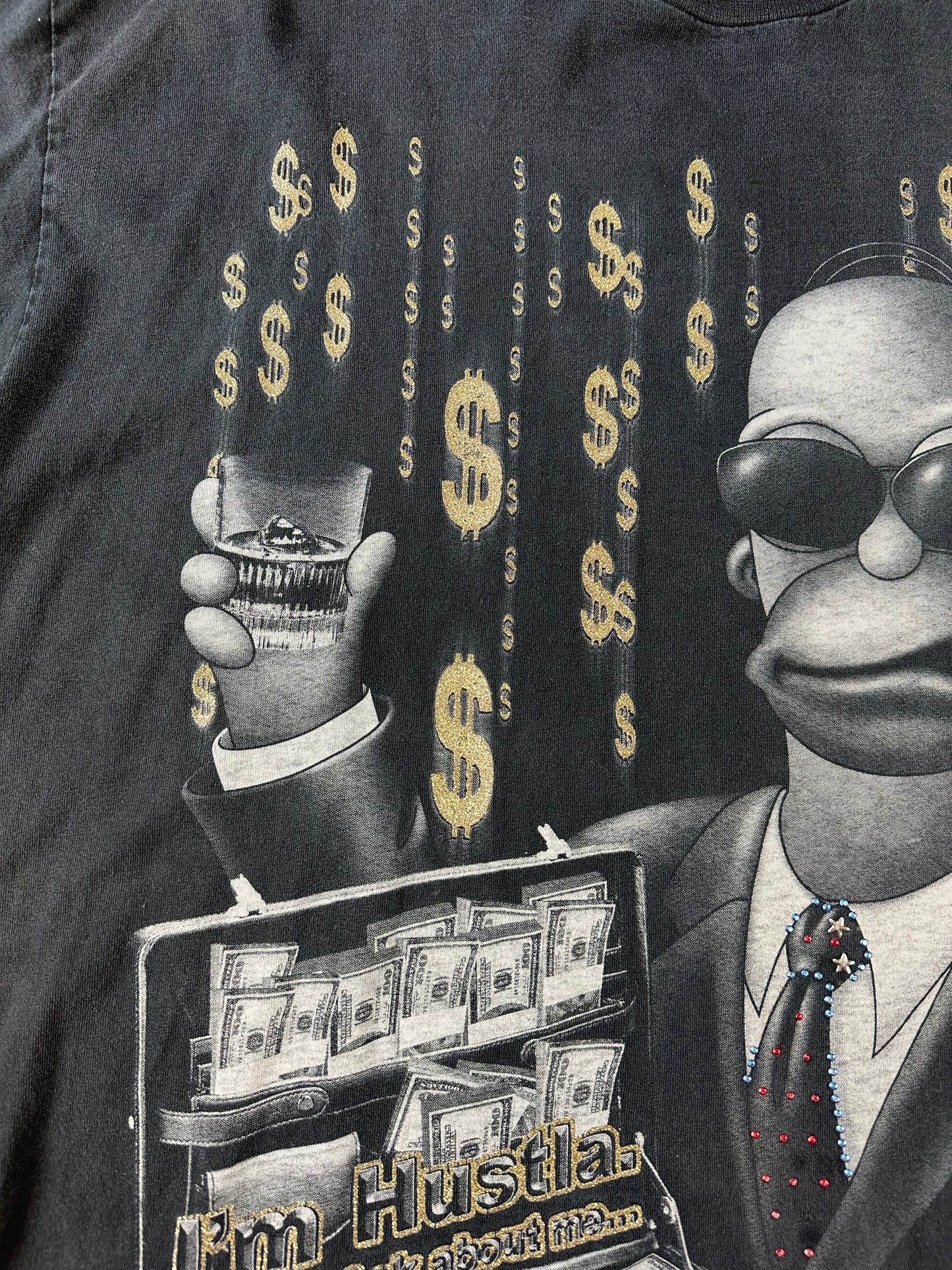 HOMER SIMPSON "I'M A HUSTLA ASK ABOUT ME" OVERSIZED T-SHIRT