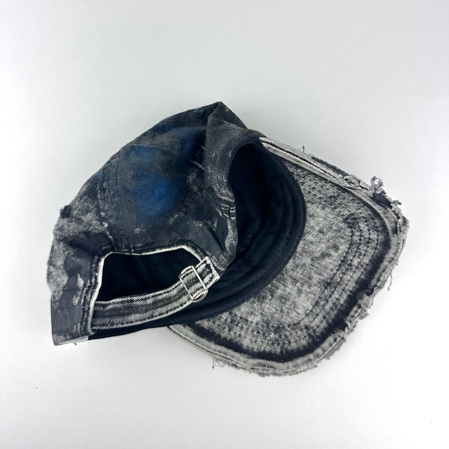 ASTROBOI* 'SILVER SURF' Black Acid Washed Rhinestone Denim Hat