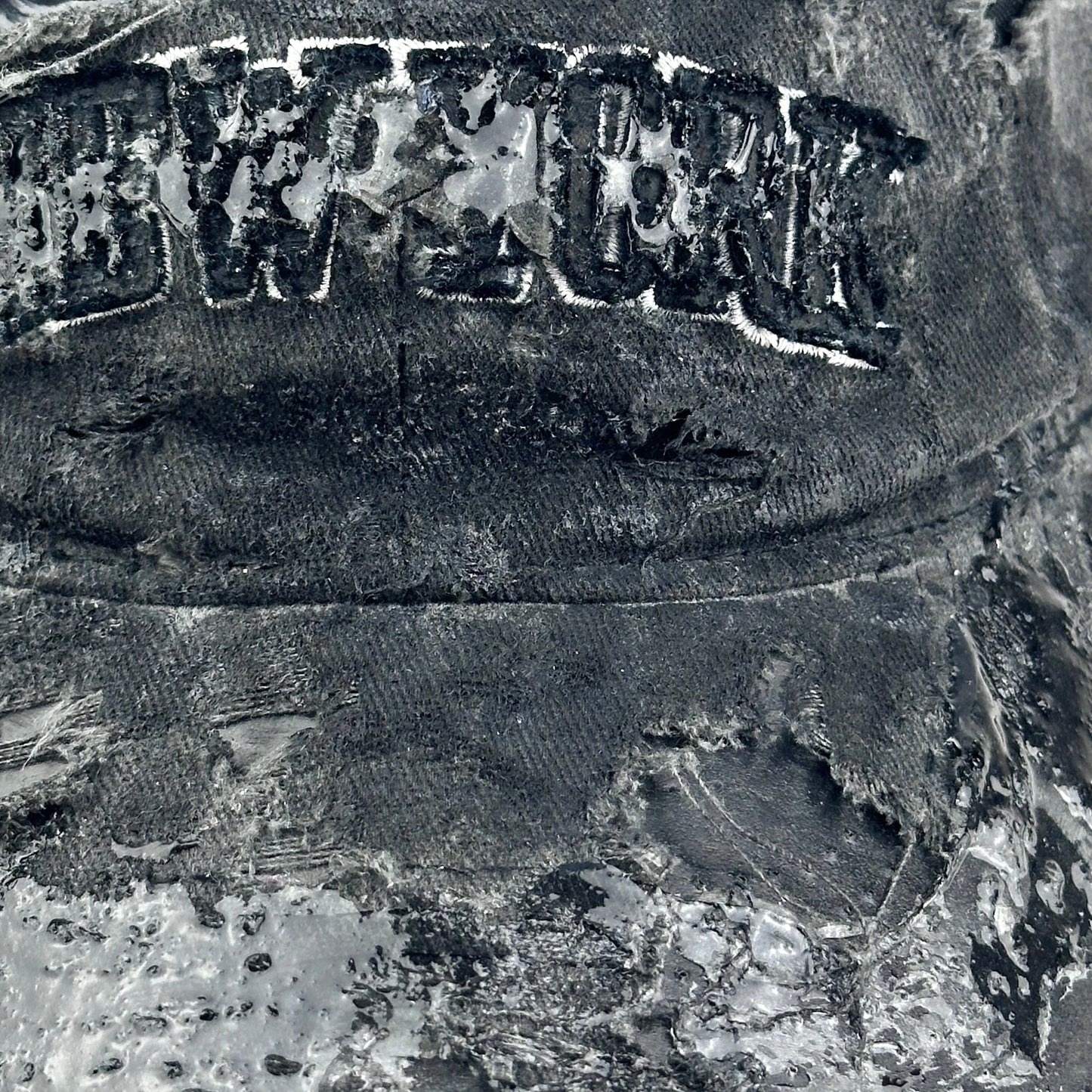 ASTROBOI* 'Orion' New York Black Distressed Resin Pierced Hat