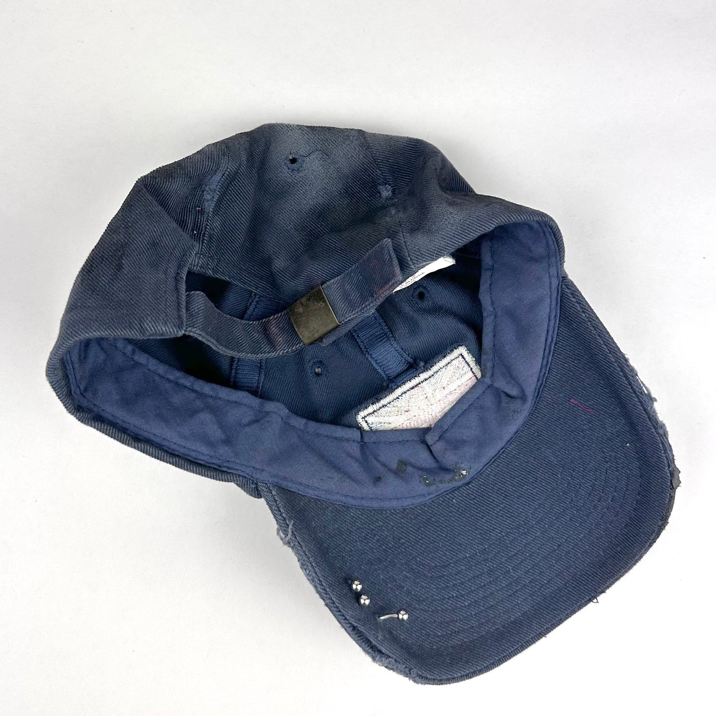 ASTROBOI* 'London Rain' Navy Distressed Union Jack Resin Pierced Hat