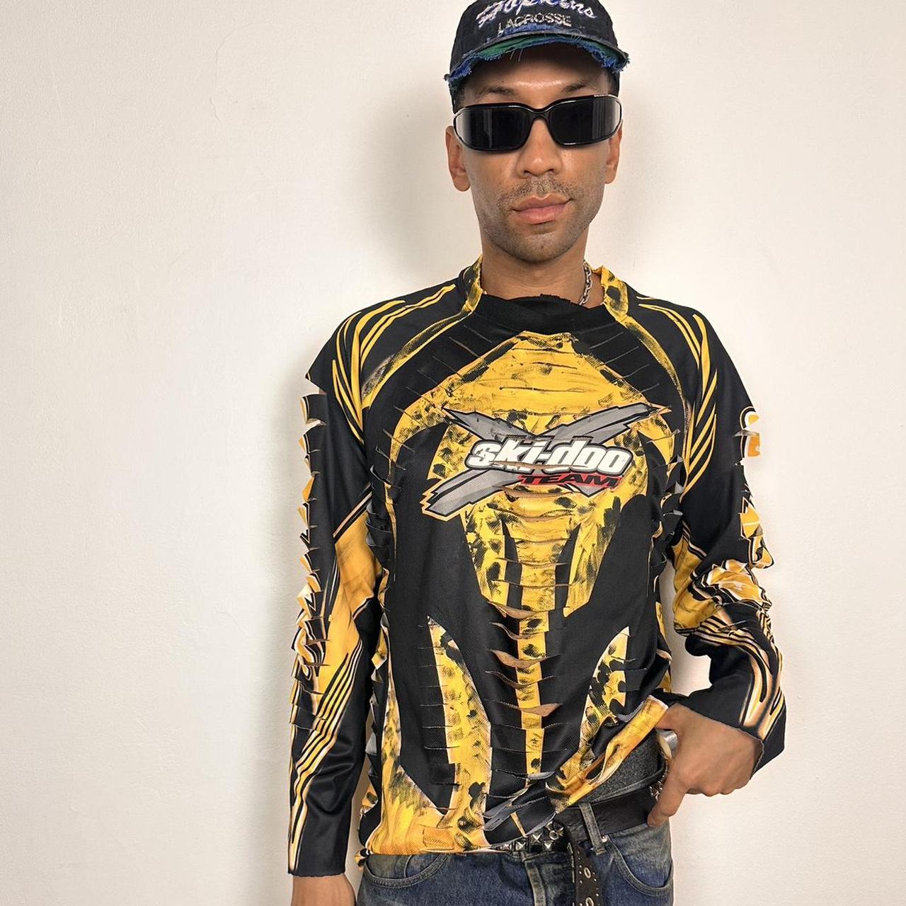 ASTROBOI* X Ski Doo Black/Yellow Painterly Motocross Jersey - XL