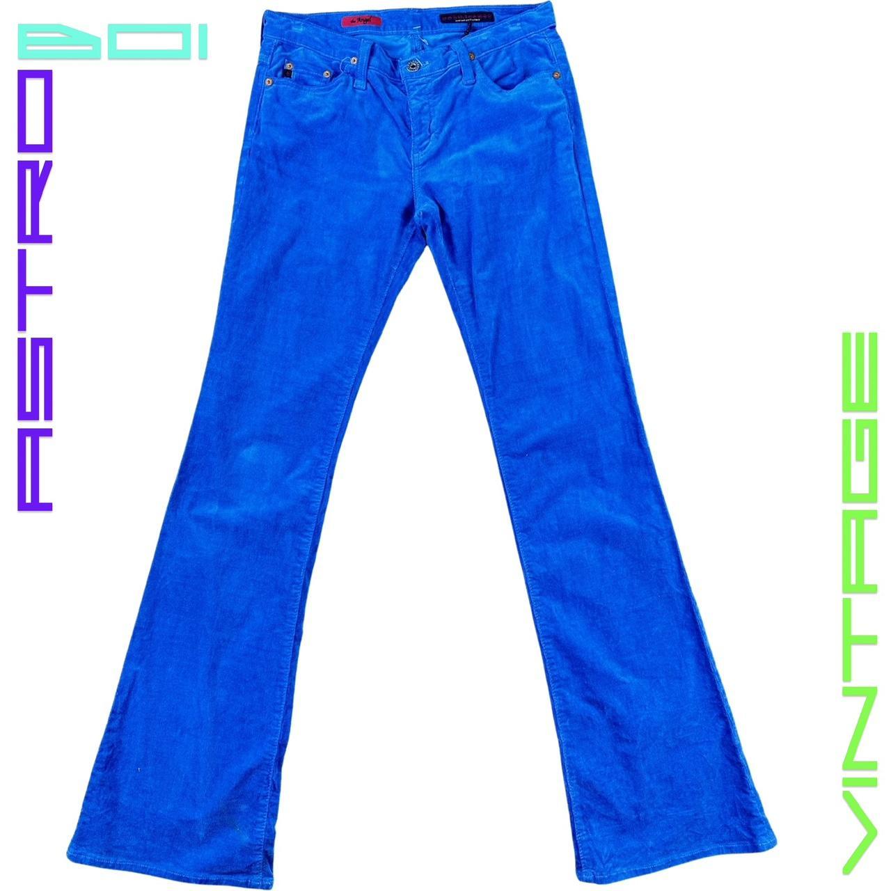ADRIANO GOLDSCHMIED FLARED CORDUROY PANTS _ BLUE