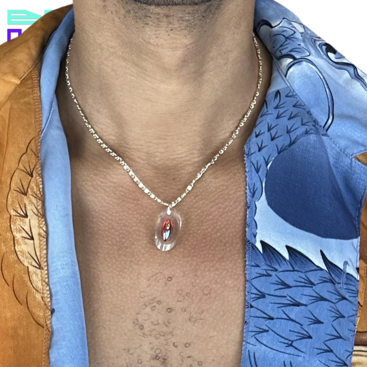 LUCITE ALIEN ROCK NECKLACE