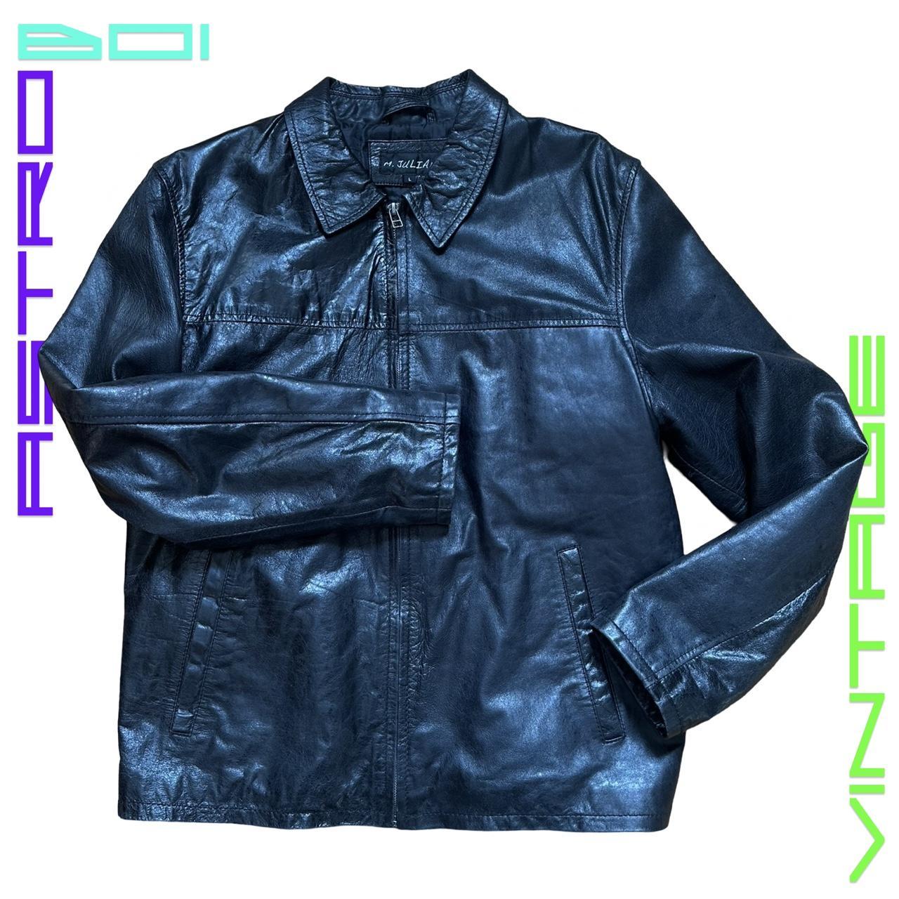 Vintage M. Julian Mens Black Classic Leather Jacket