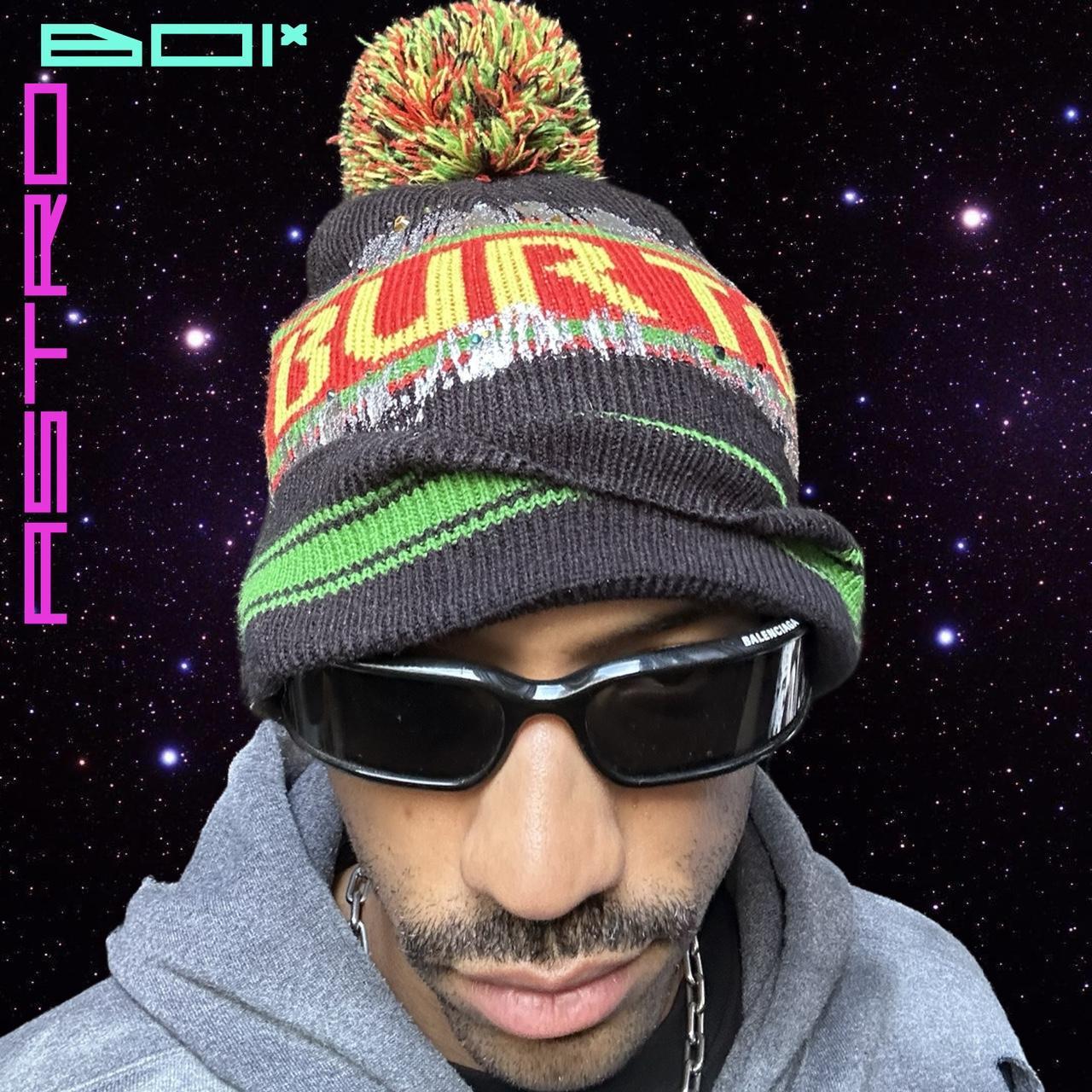 BURTON RASTAFARIAN METALLIC RHINESTONE POM POM BEANIE