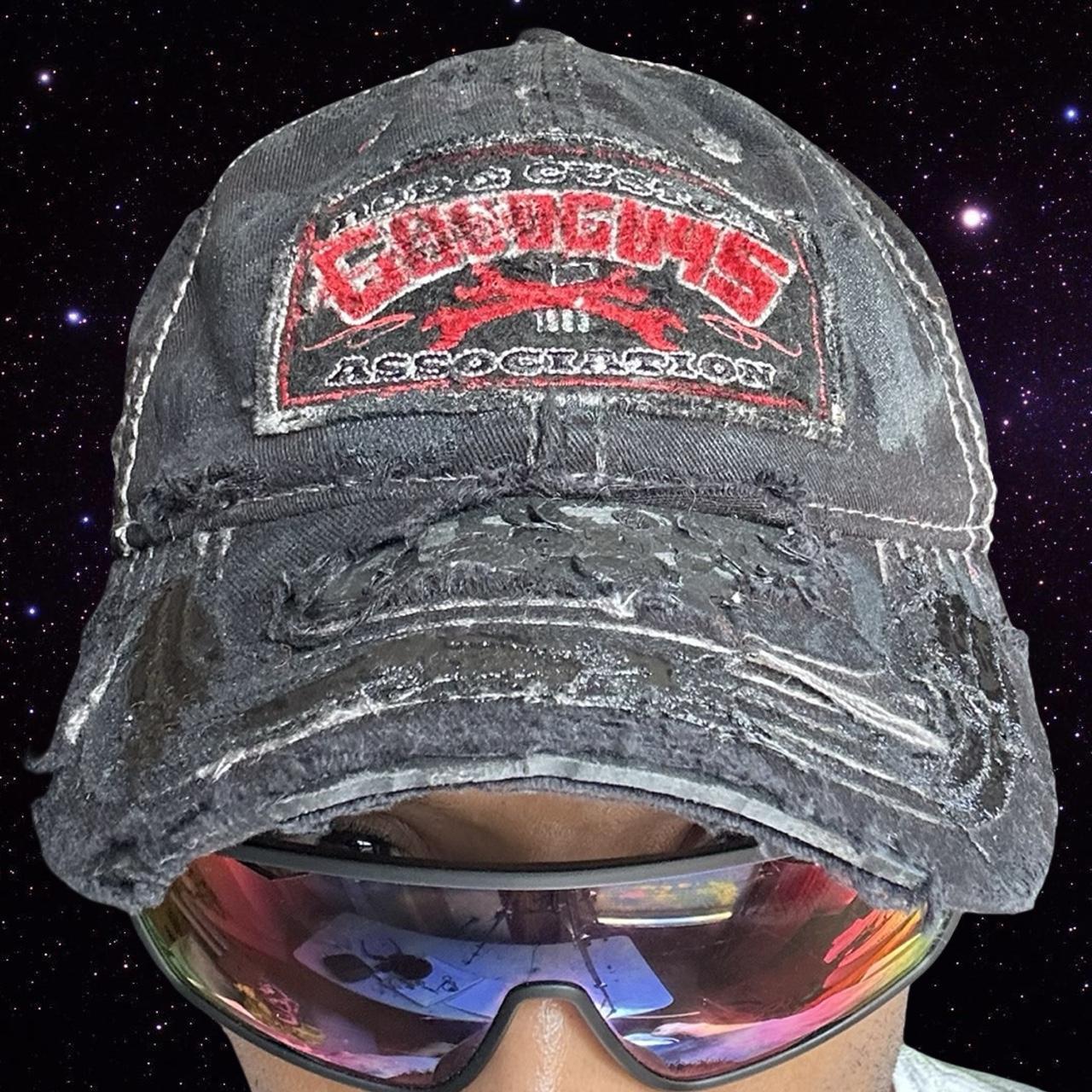 ASTROBOI* 'Goodguys' Black Distressed Resin Hat - front