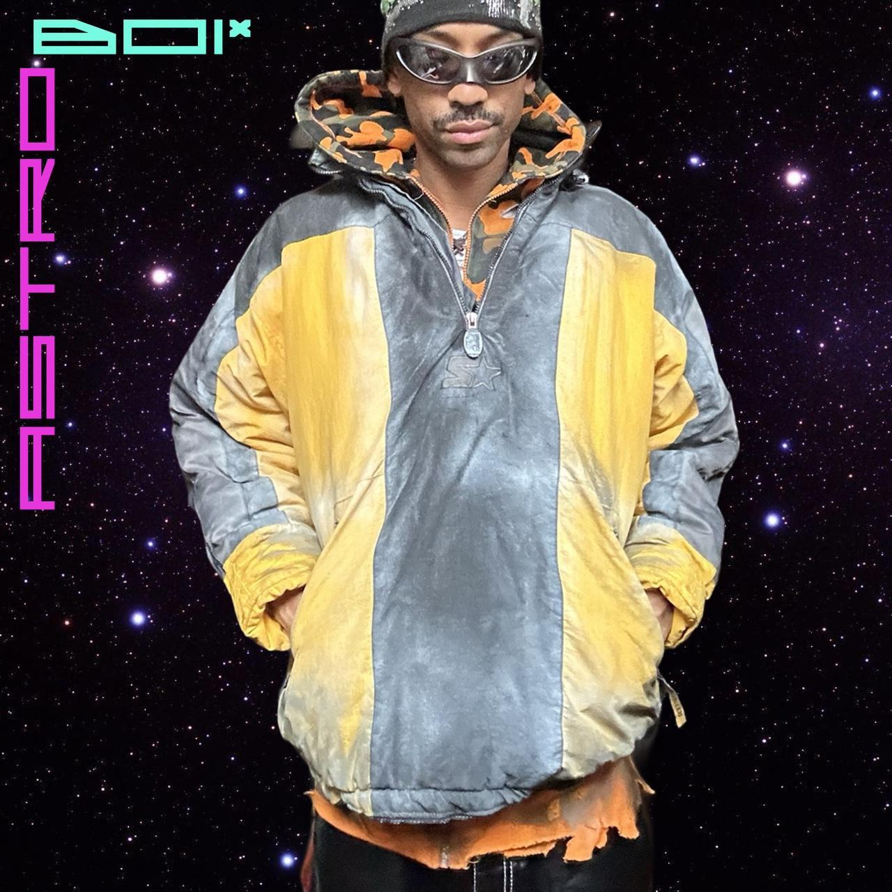 Starter Yellow/Black Airbrushed Puffer Jacket