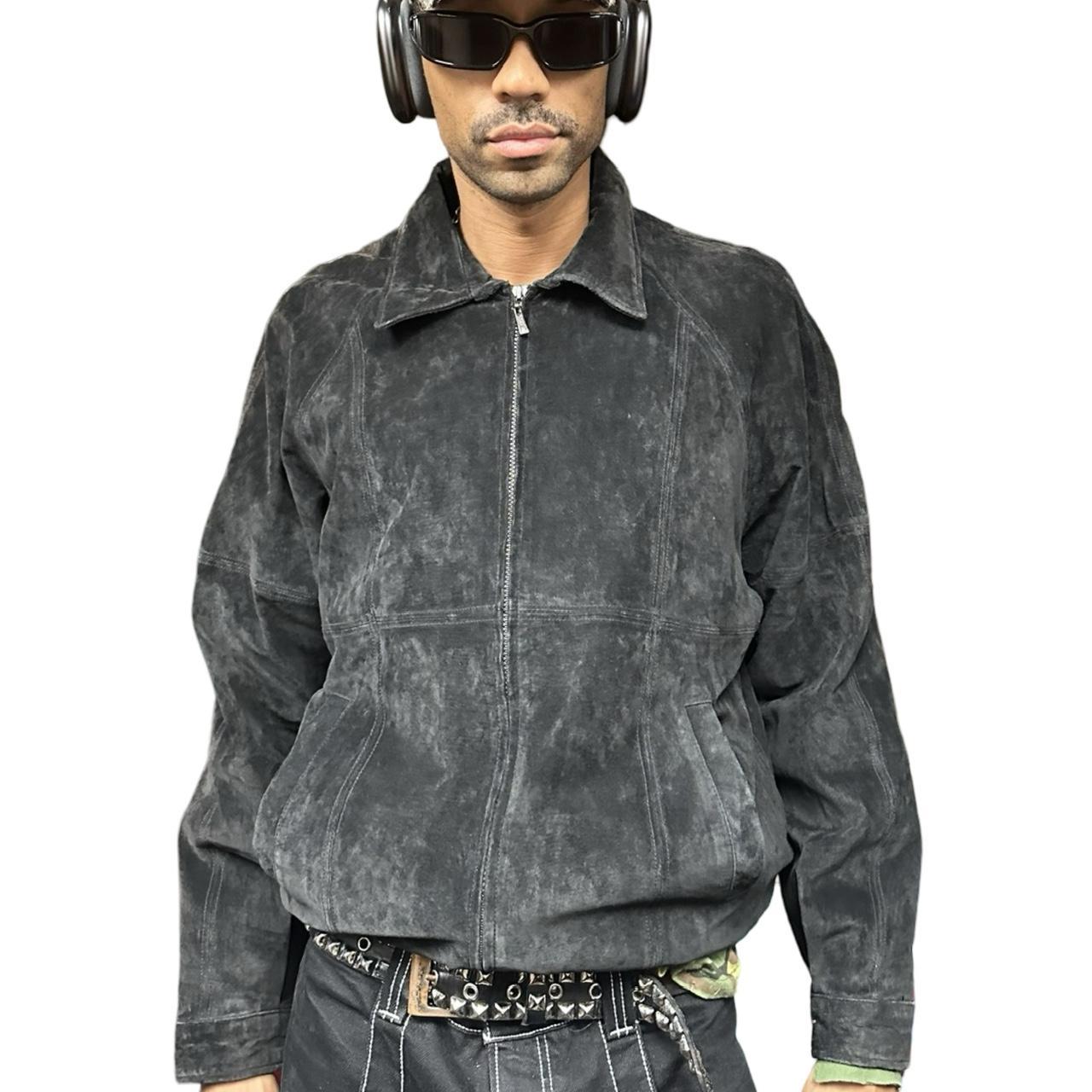 Vintage Newport Harbor Men's Classic Black Suede Jacket