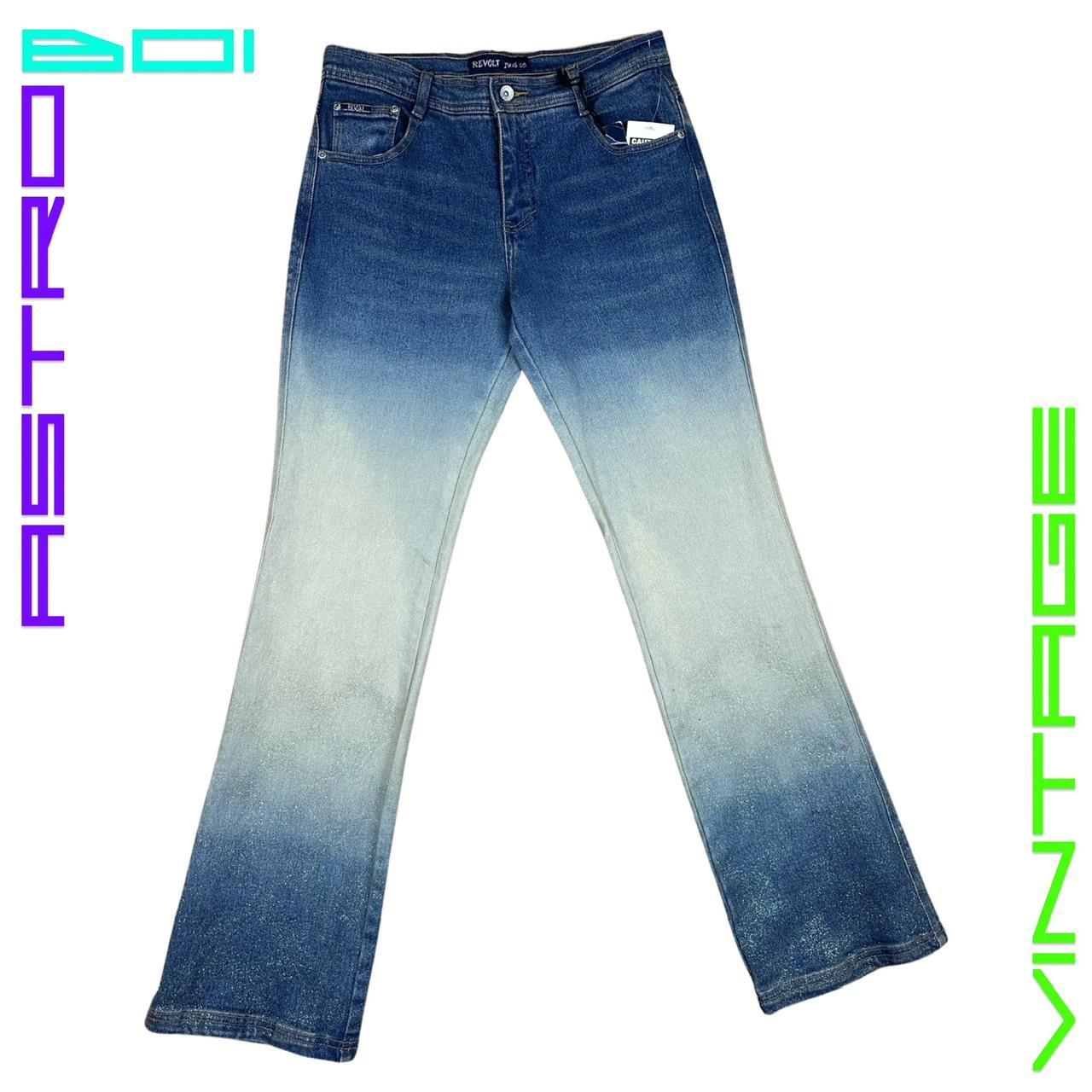 VINTAGE REVOLT DEAD-STOCK FADED DENIM GLITTER JEANS