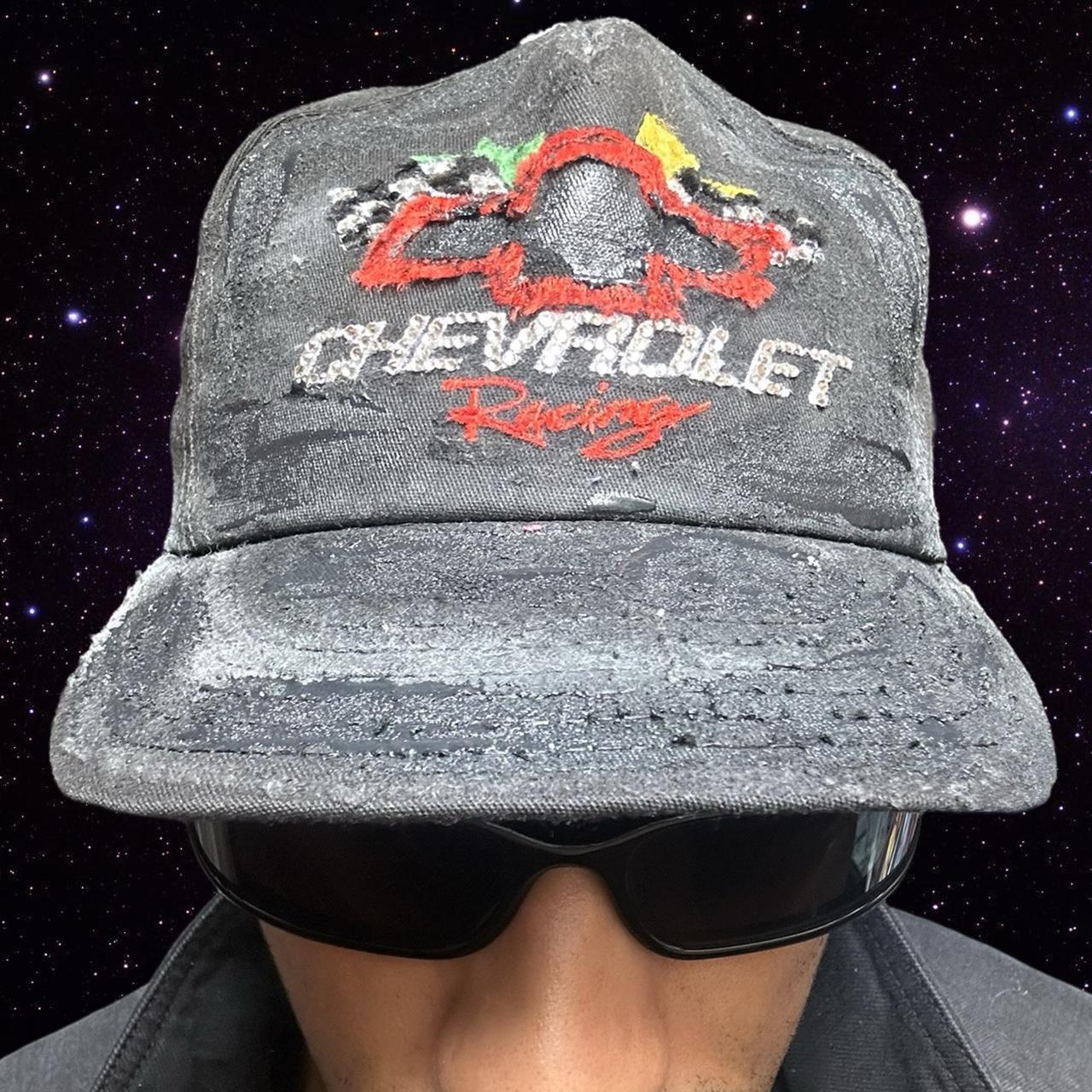 ASTROBOI* x Chevrolet Rhinestone Black Racing Cap - front