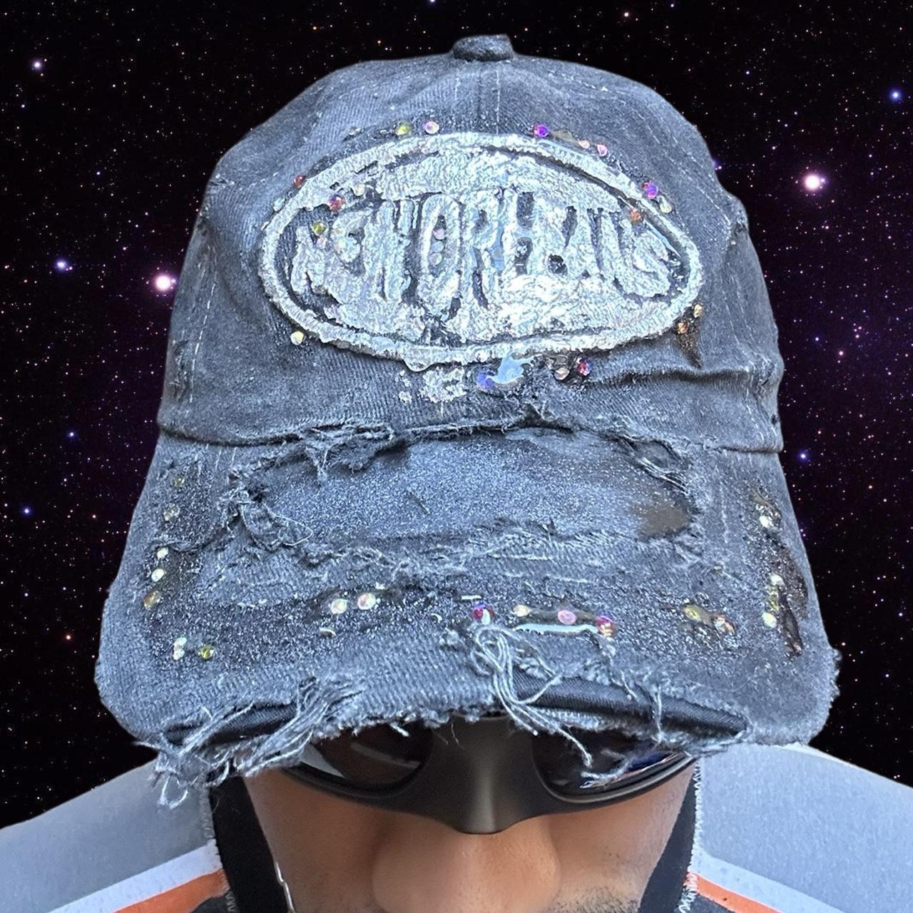 ASTROBOI* 'New Orleans' Distressed Black Rhinestone Hat