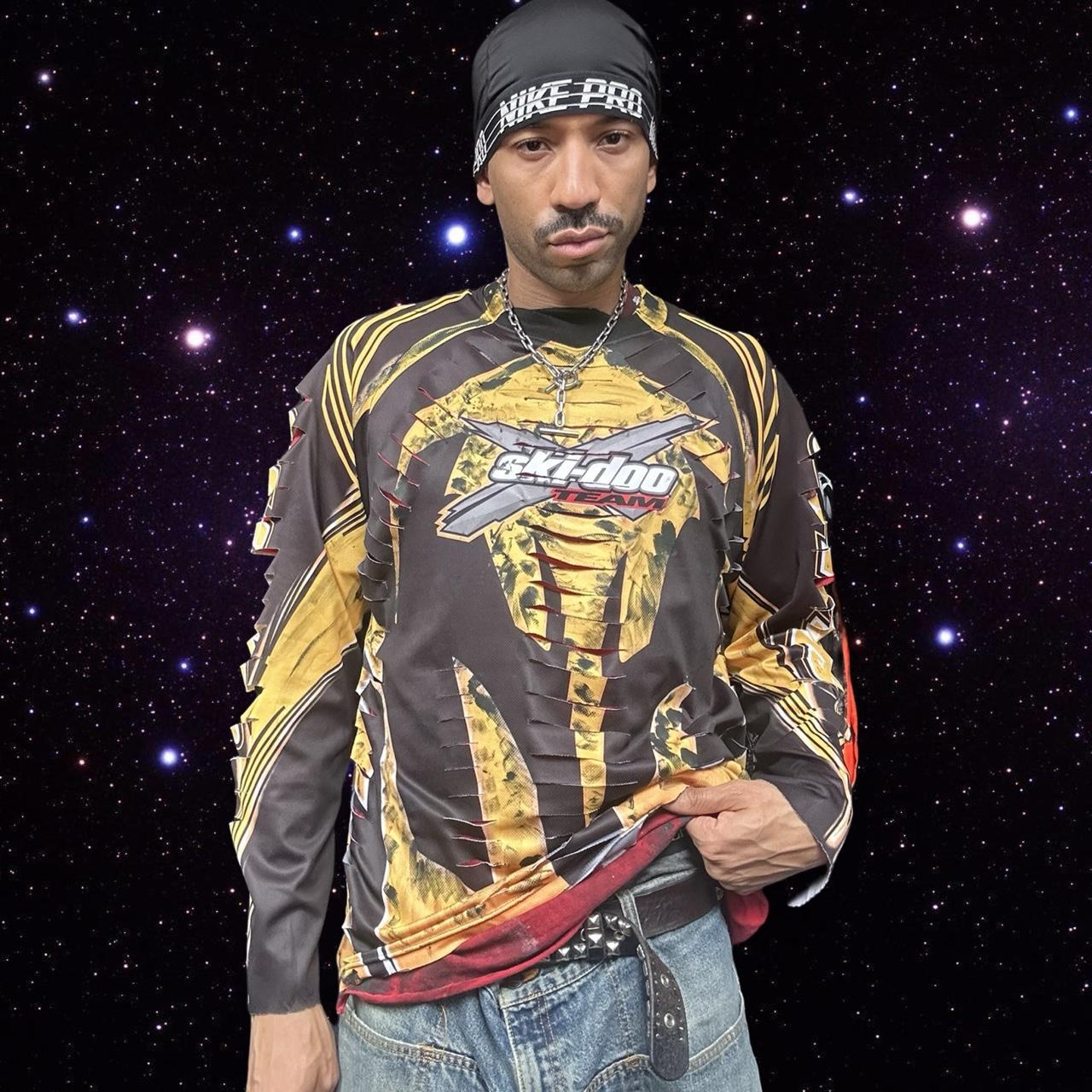 ASTROBOI* x Ski-Doo Black/Yellow Painterly Motocross Jersey - overview