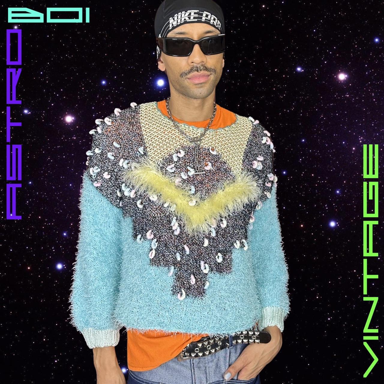 VINTAGE UGLY BLUE SWEATER