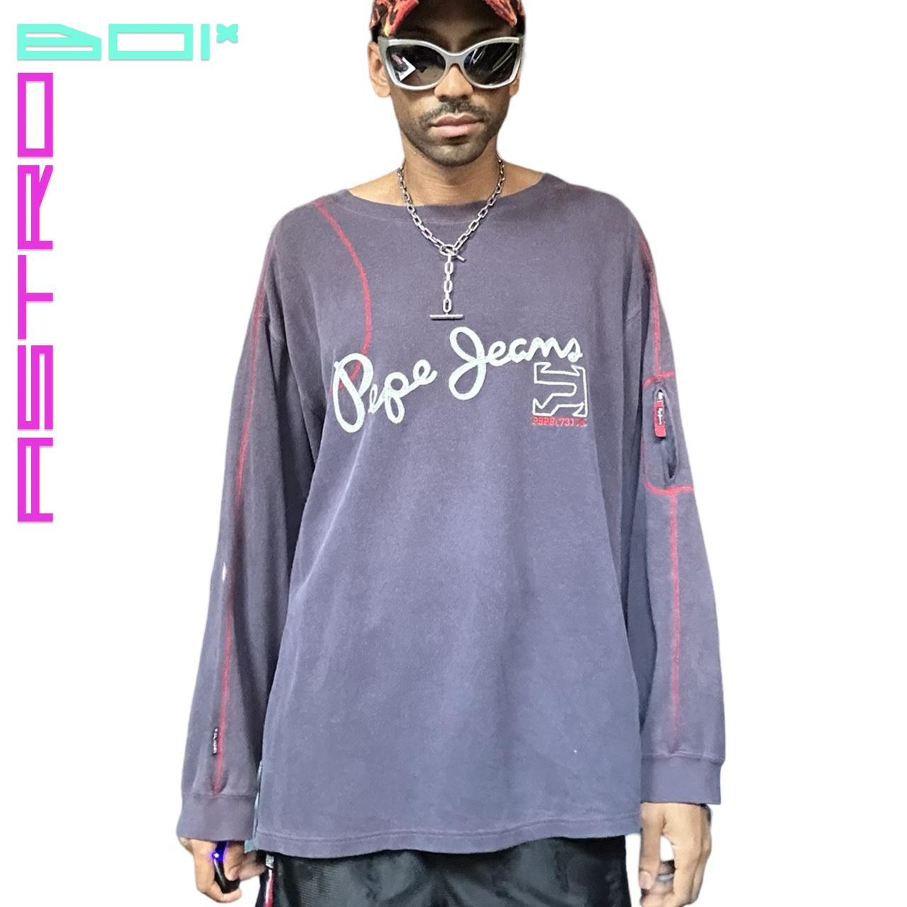 VINTAGE PEPE JEANS BLUE LOGO CREW NECK SWEATSHIRT _ 4XL