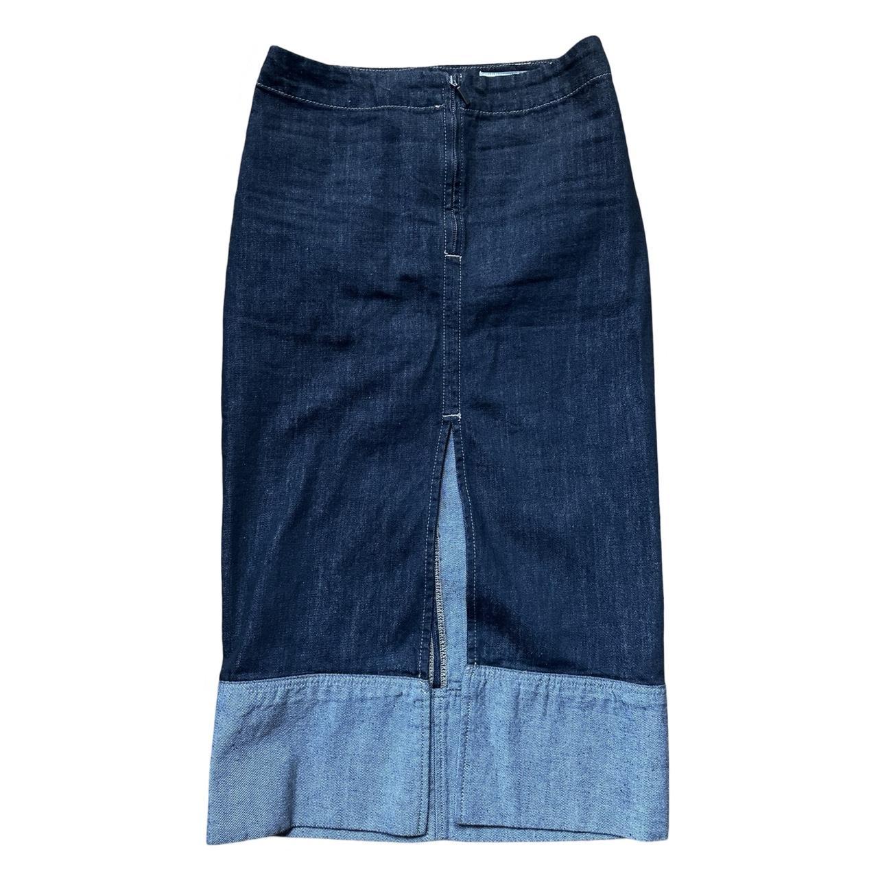 Zara Womens Midi Jean Skirt - Small (front)