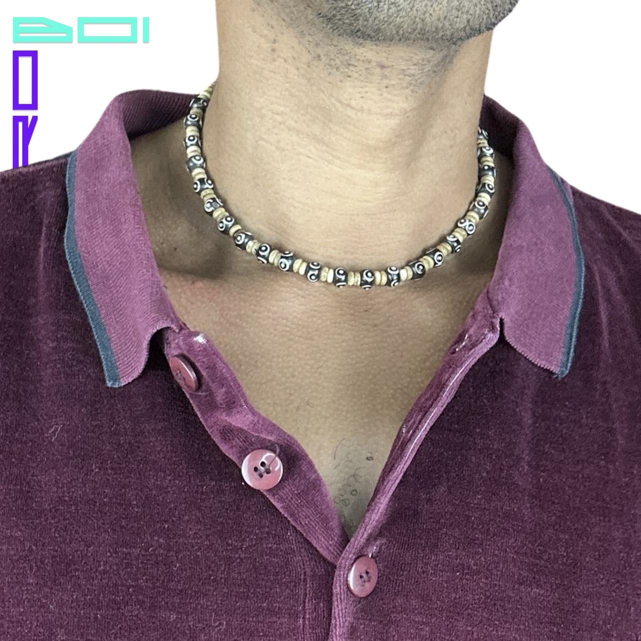 TIKI WOODEN BEADED NECKLACE