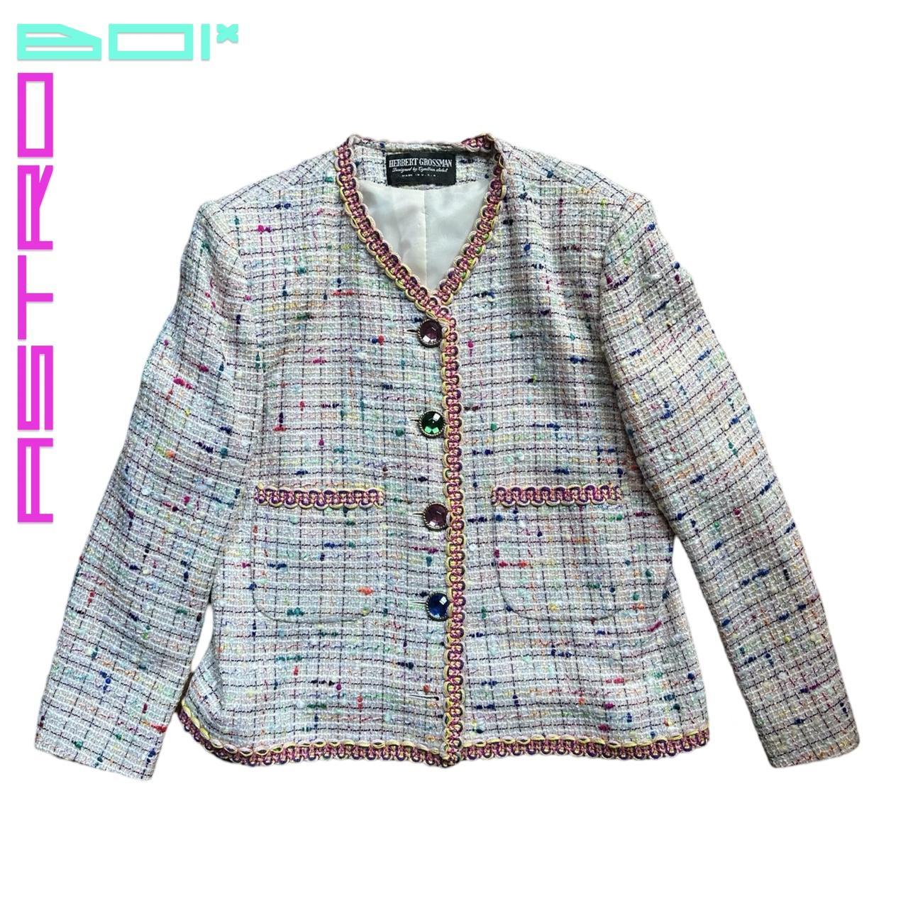 Ladies fitted tweed blazer - front