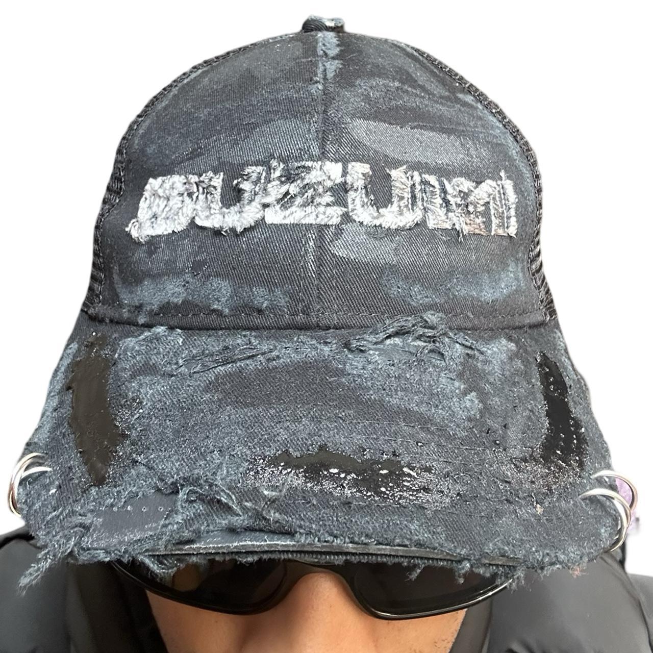 ASTROBOI* x Suzuki Racing Black Distressed Pierced Hat, front
