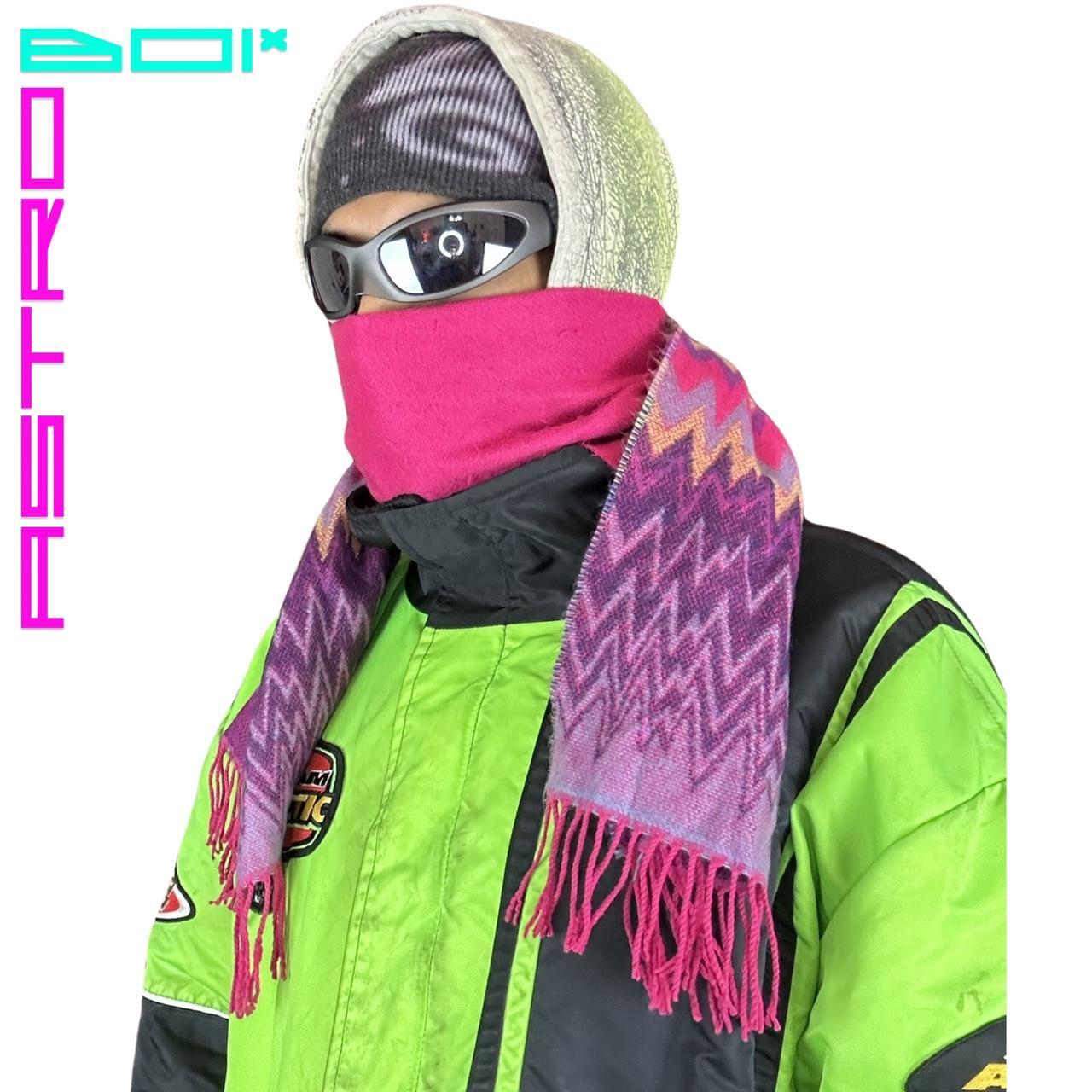 PINK AND PURPLE ZIG ZAG PASHMINA SCARF