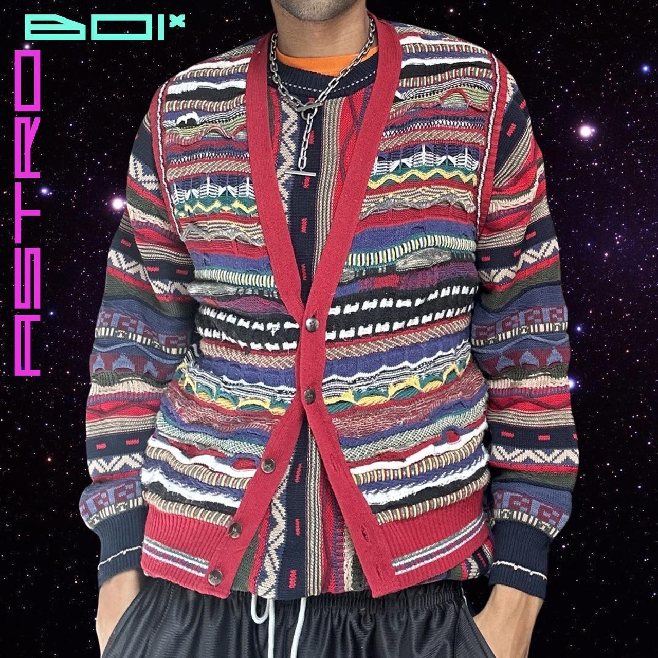 crazy pattern coogi sweater jumper vest